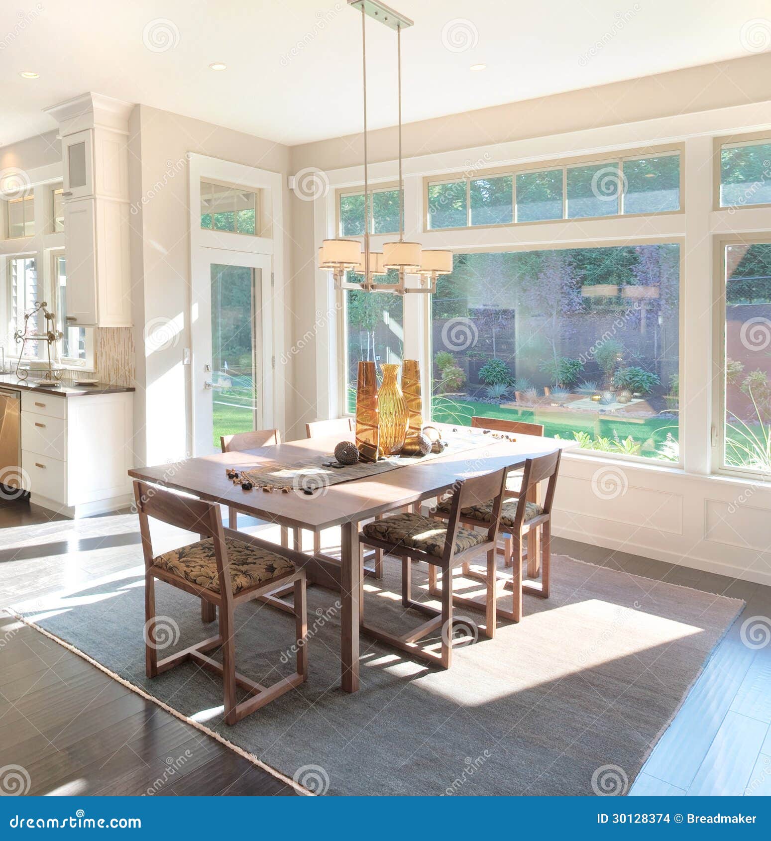 Dining Room in Luxury Home stock photo. Image of indoor 30128374