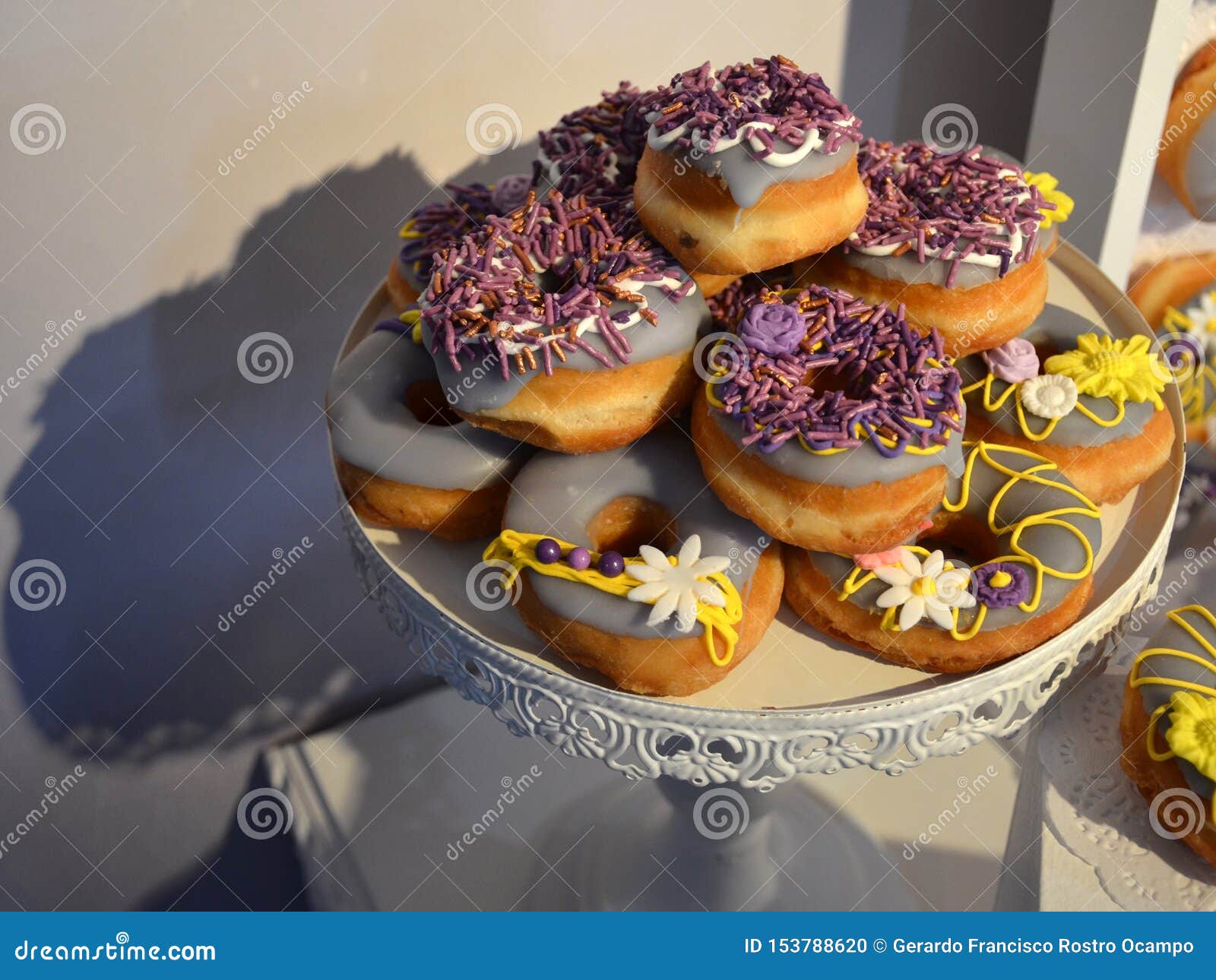 rapunzel inspired doughnut birthday cake