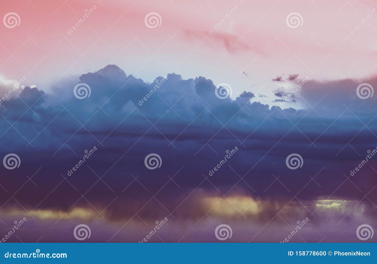 Beautiful Dramatic Sky With Rain Clouds Landscape Stock Illustration Illustration Of Nature Lilac