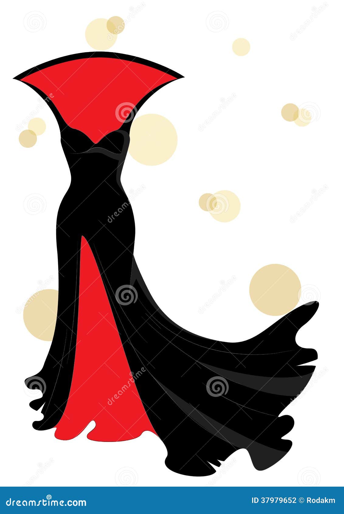 Beautiful dress stock vector. Illustration of vector - 37979652