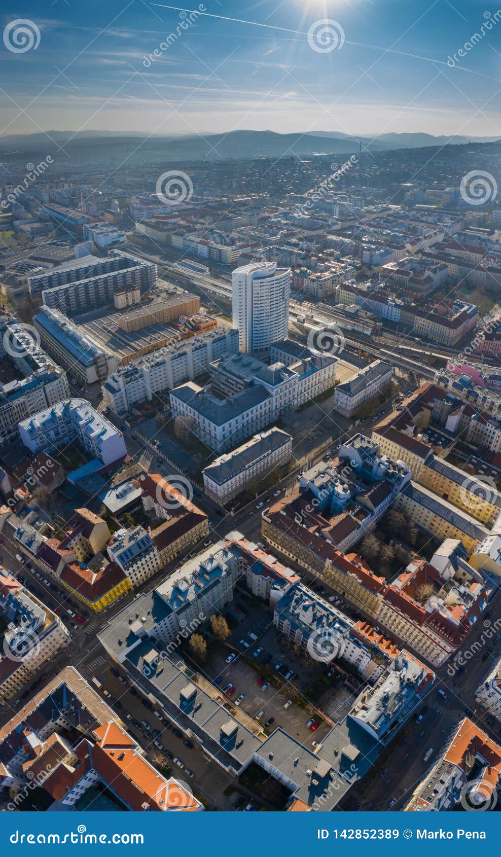 Beautiful Drone Shot of Vienna in Austria Stock Image Image of
