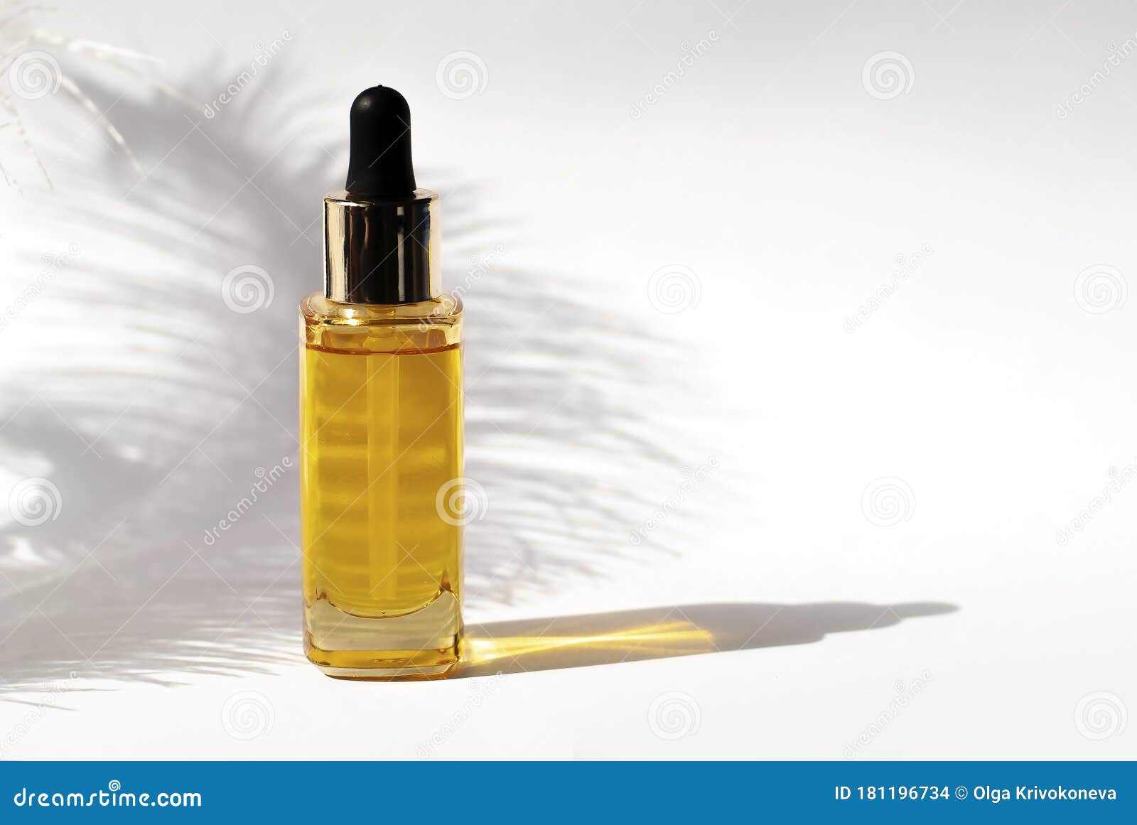 Download Beautiful Dropper Glass Bottle With Pipette Mock Up Essential Liquid White Background With Big ...