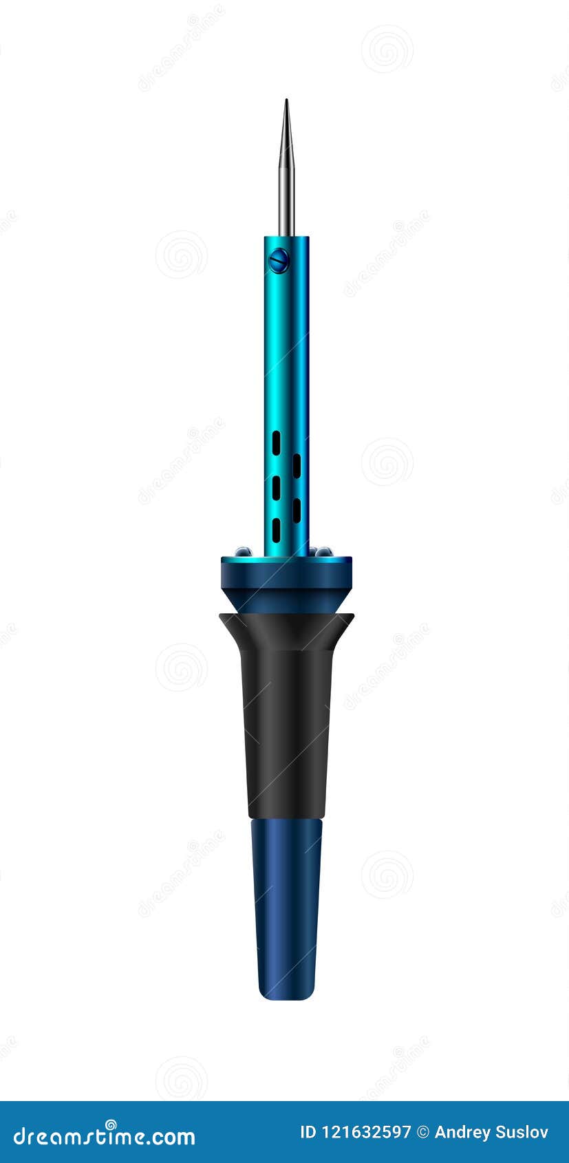 Soldering iron stock vector. Illustration of lead, background 121632597