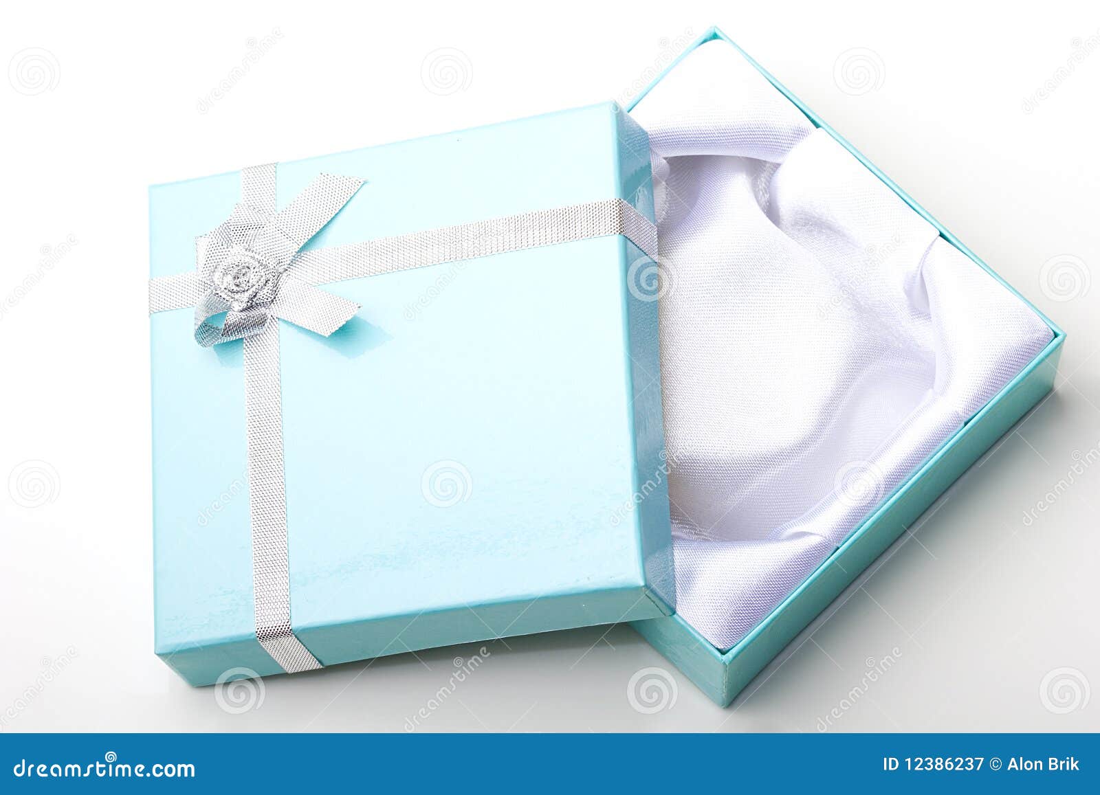 Beautiful Elegant Blue Empty Jewelry Gift Box Stock Image Image of