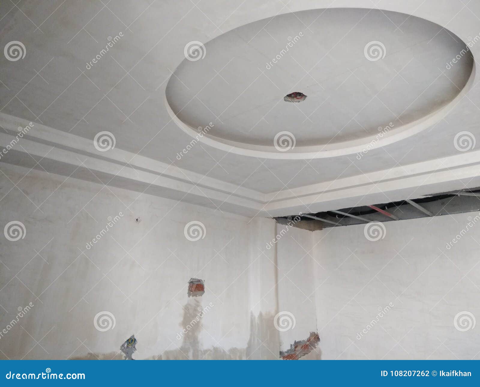 False Ceiling Work For Living Room Stock Photo Image Of False