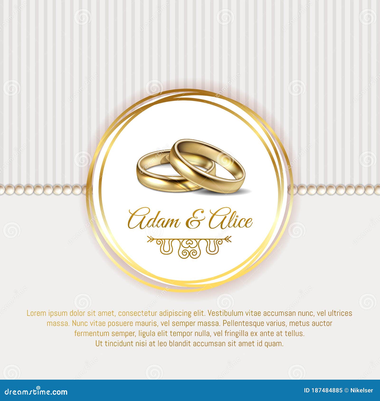 Beautiful Elegant Premium Wedding Invitation in White and Gold Colors ...