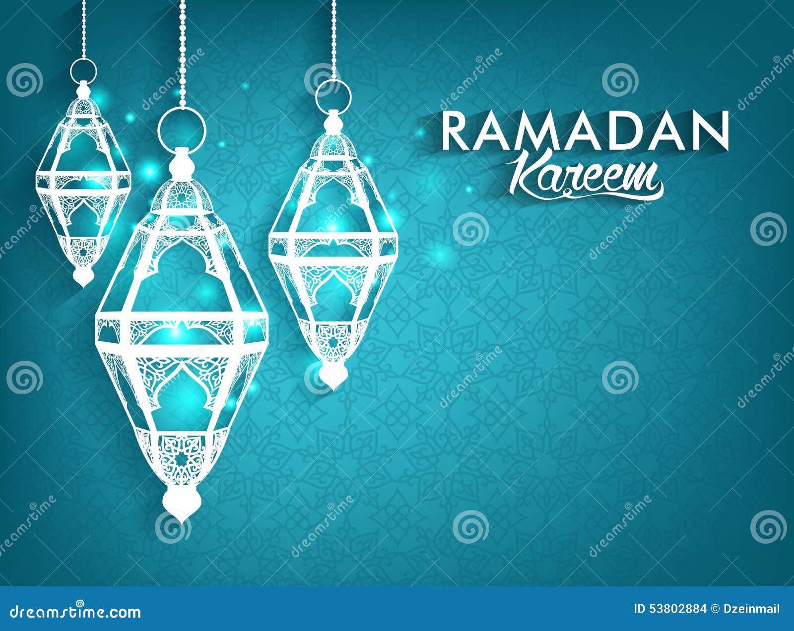 Lamps hanging decoration ramadan kareem Royalty Free Vector