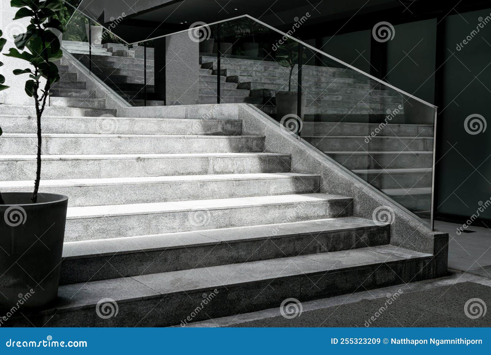 Beautiful Empty Grey Stair Step Stock Image Image of design, pattern