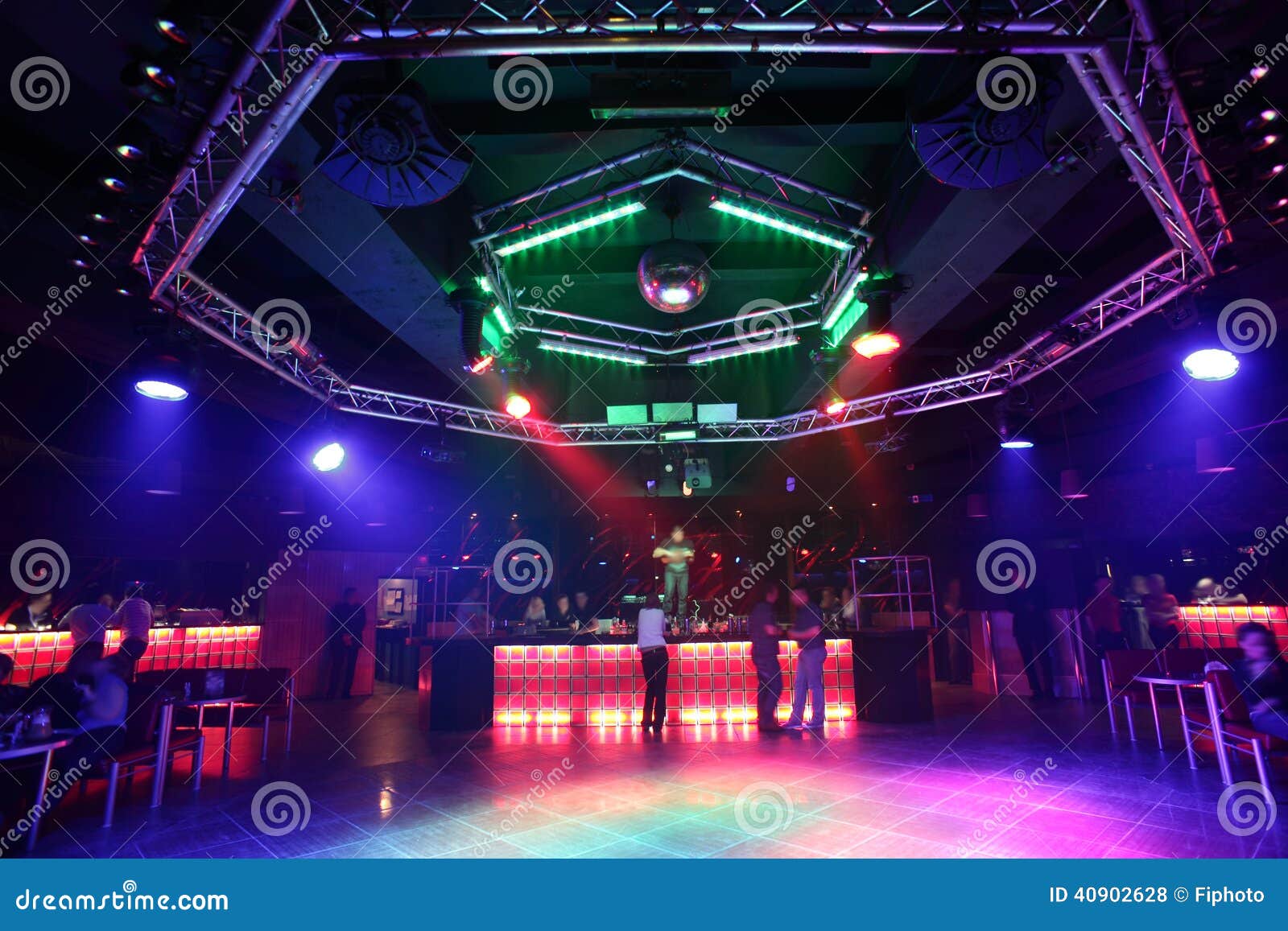 Beautiful European Night Club Interior Stock Photo - Image of bright ...
