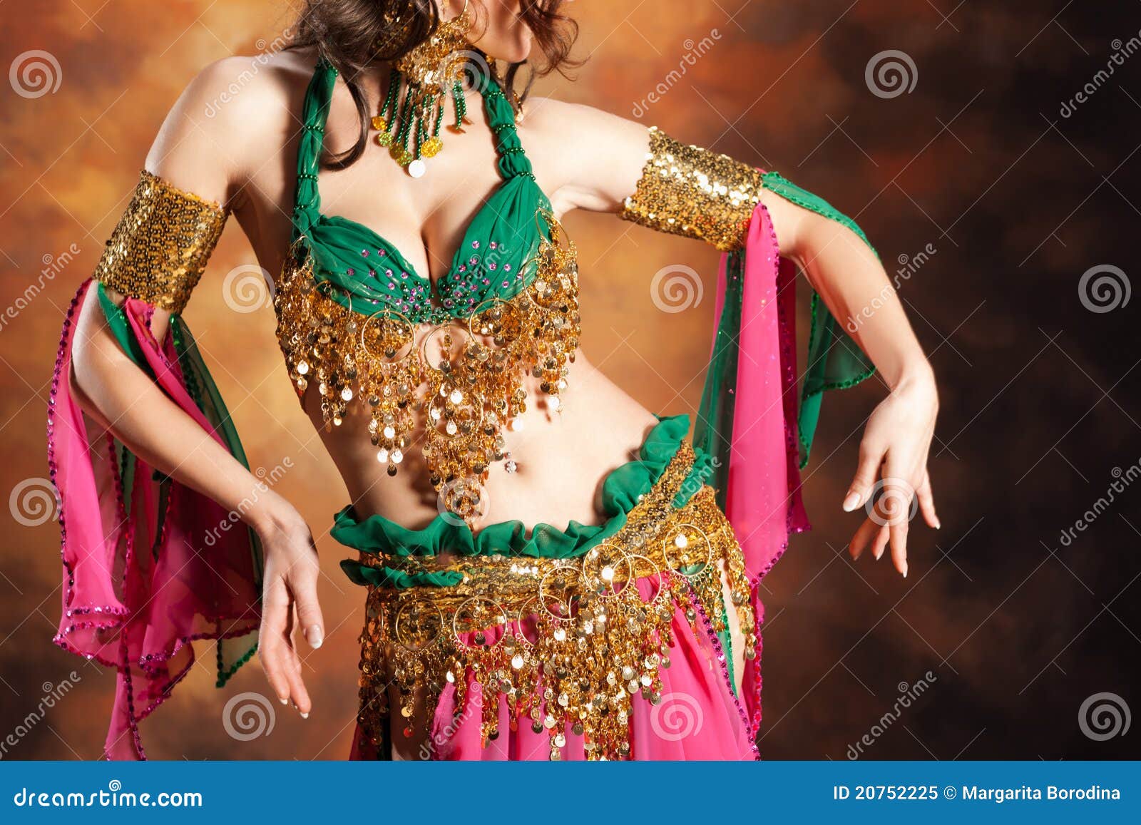 beautiful exotic belly dancer woman