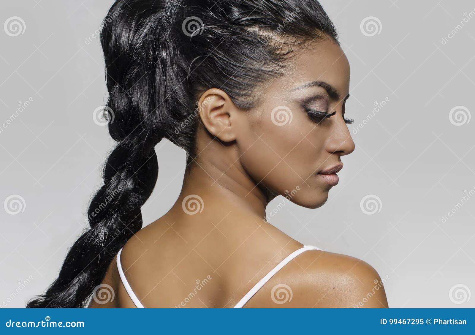 beautiful exotic woman braided hair
