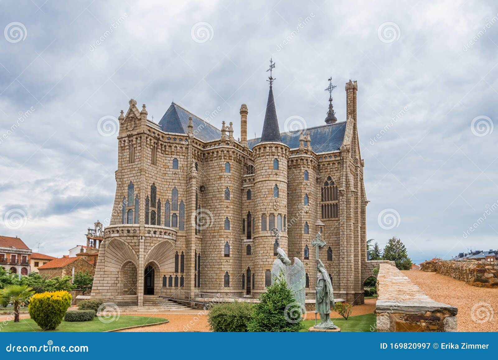 beautiful exterior view of the episcopal palace of astorga