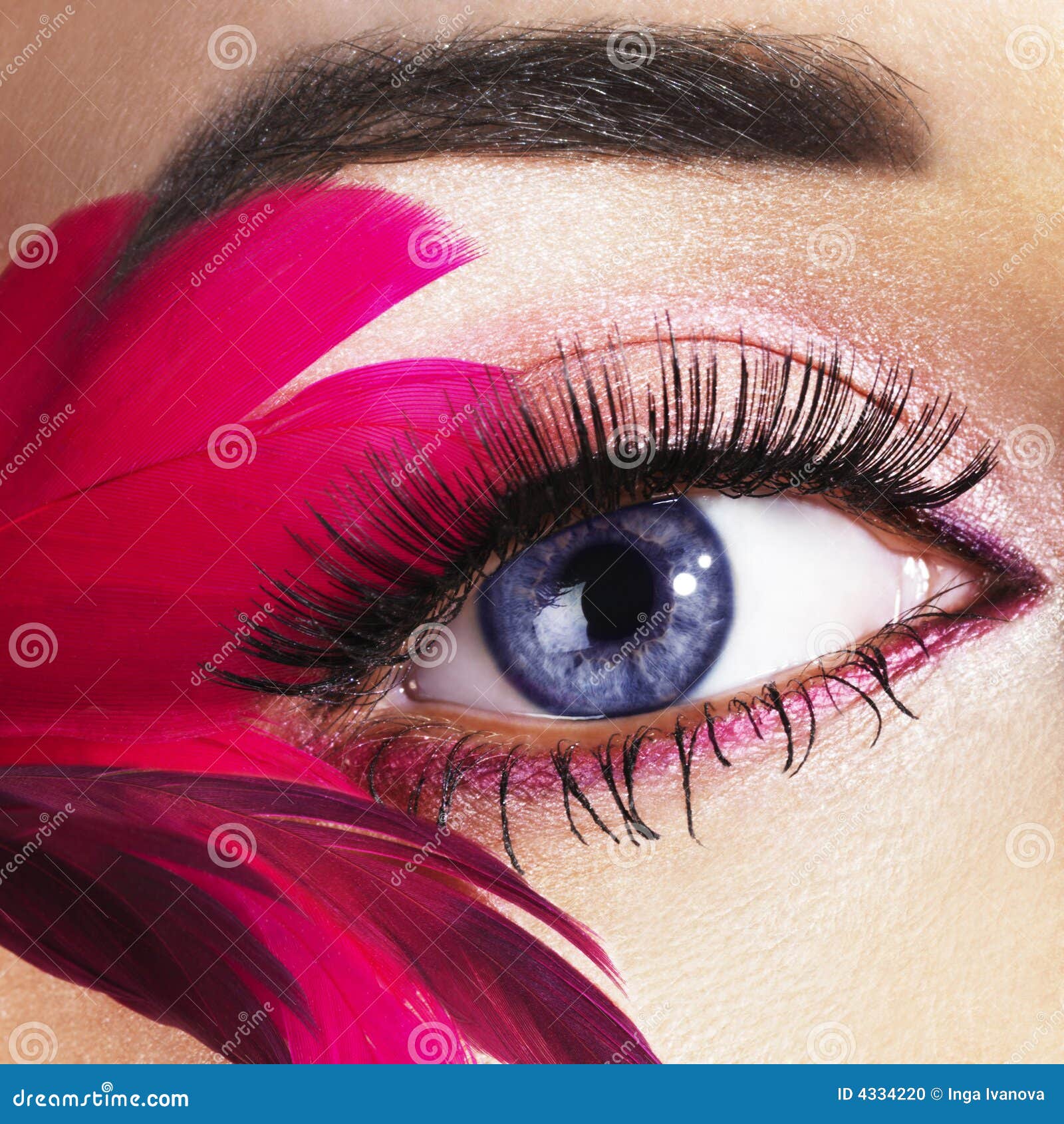 Beautiful Eye stock photo. Image of pink, open, skincare - 4334220