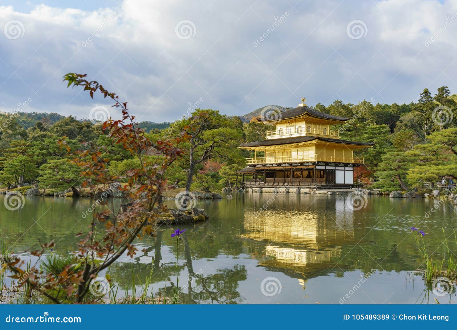 Beautiful Fall Color of Kinkaku-ji Stock Image - Image of sparkling ...