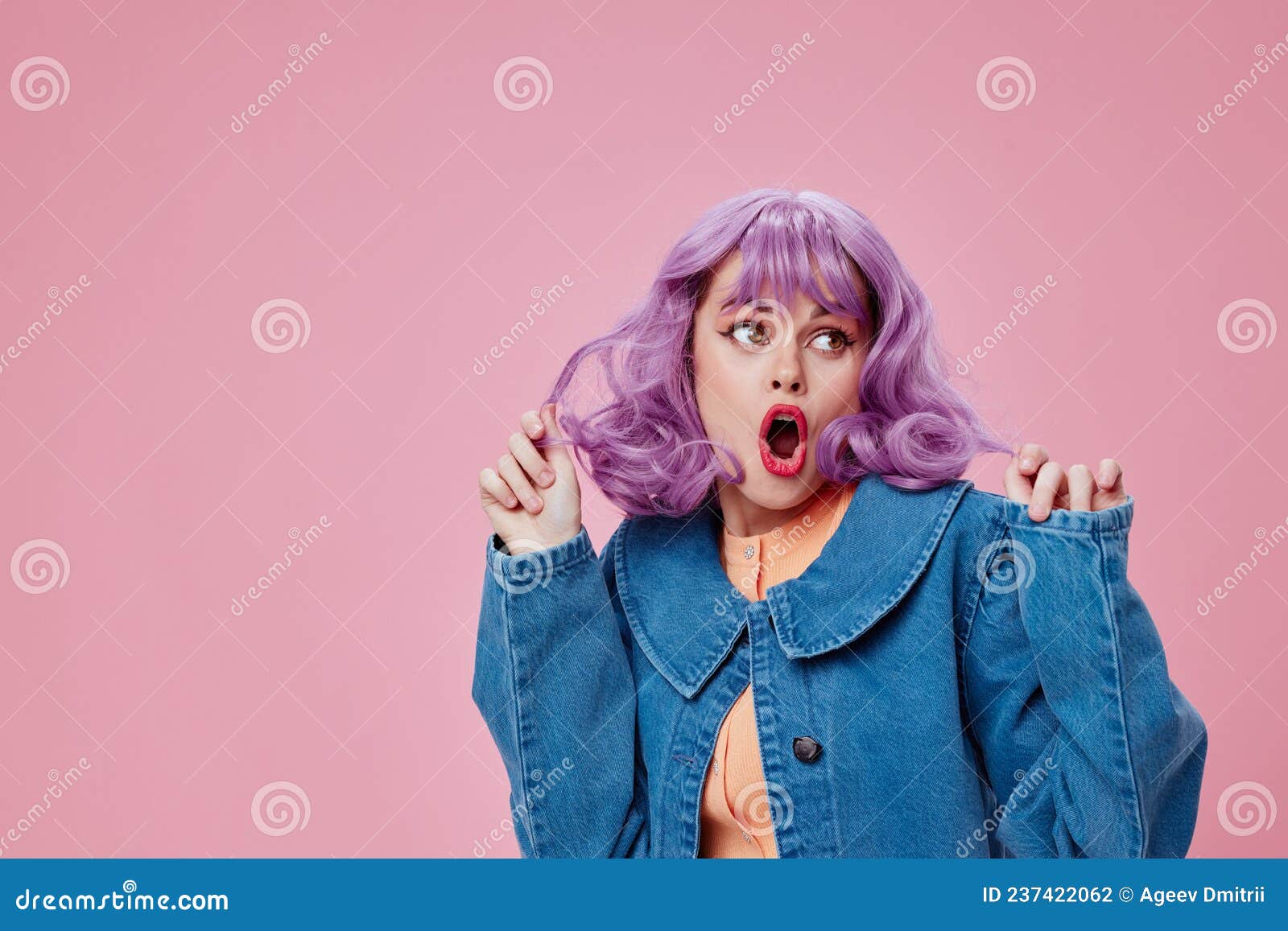 Purple hair with blue dress - wide 8