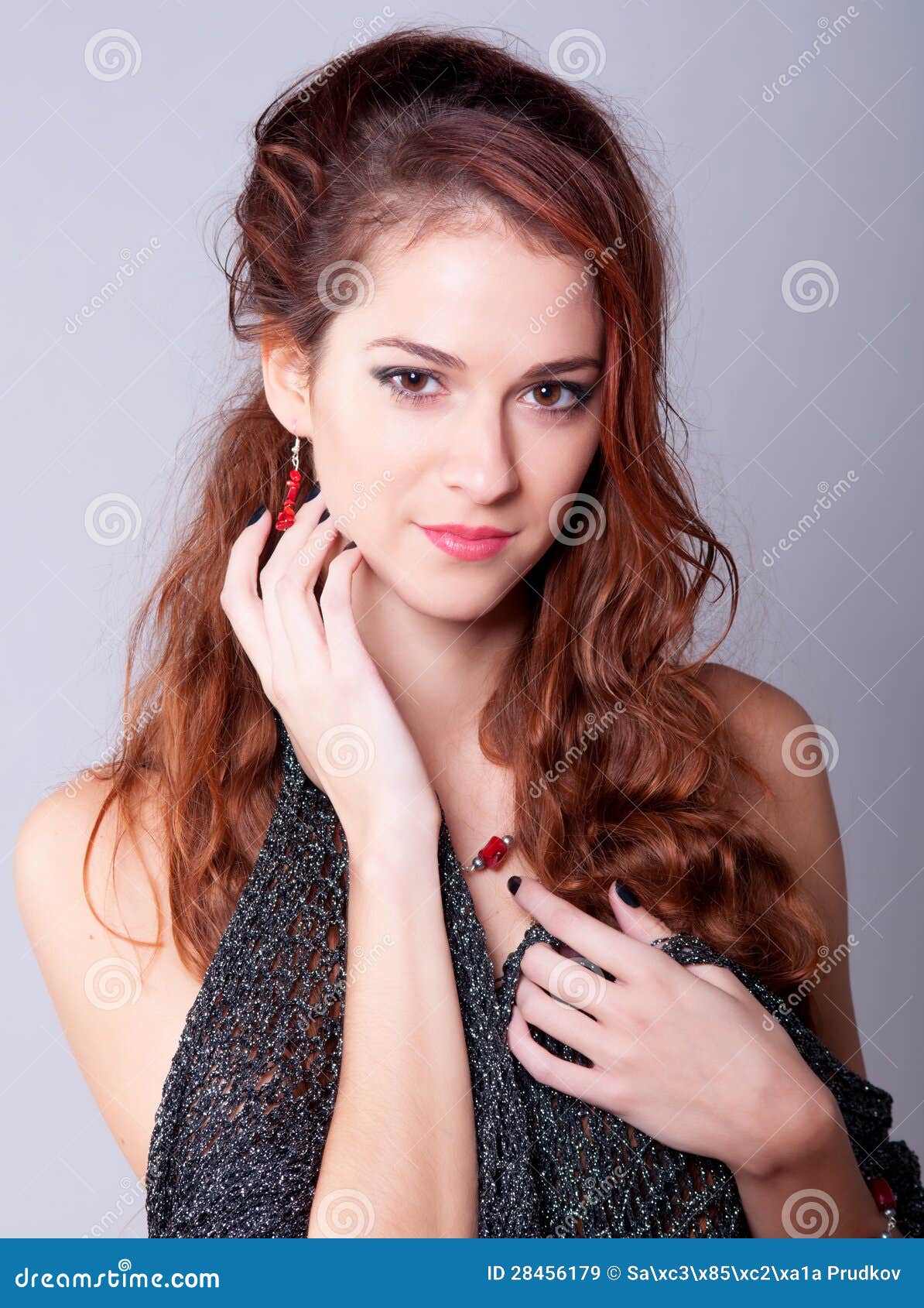 Beautiful Fashionable Half Naked Elegant Girl Stock Image