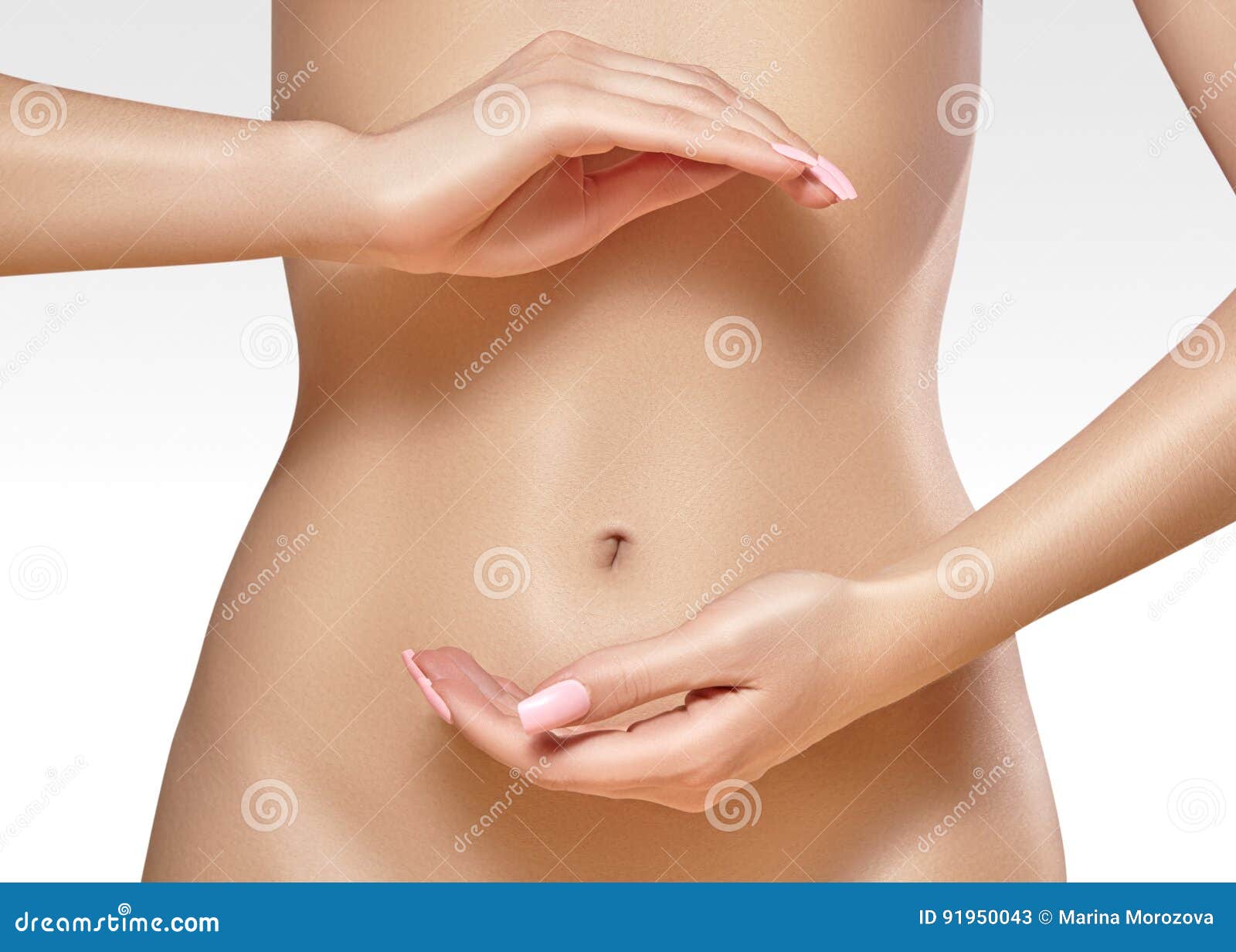 beautiful female belly. pretty woman cares stomach. healthcare, digestion, intestinal health. wellness, spa. body part