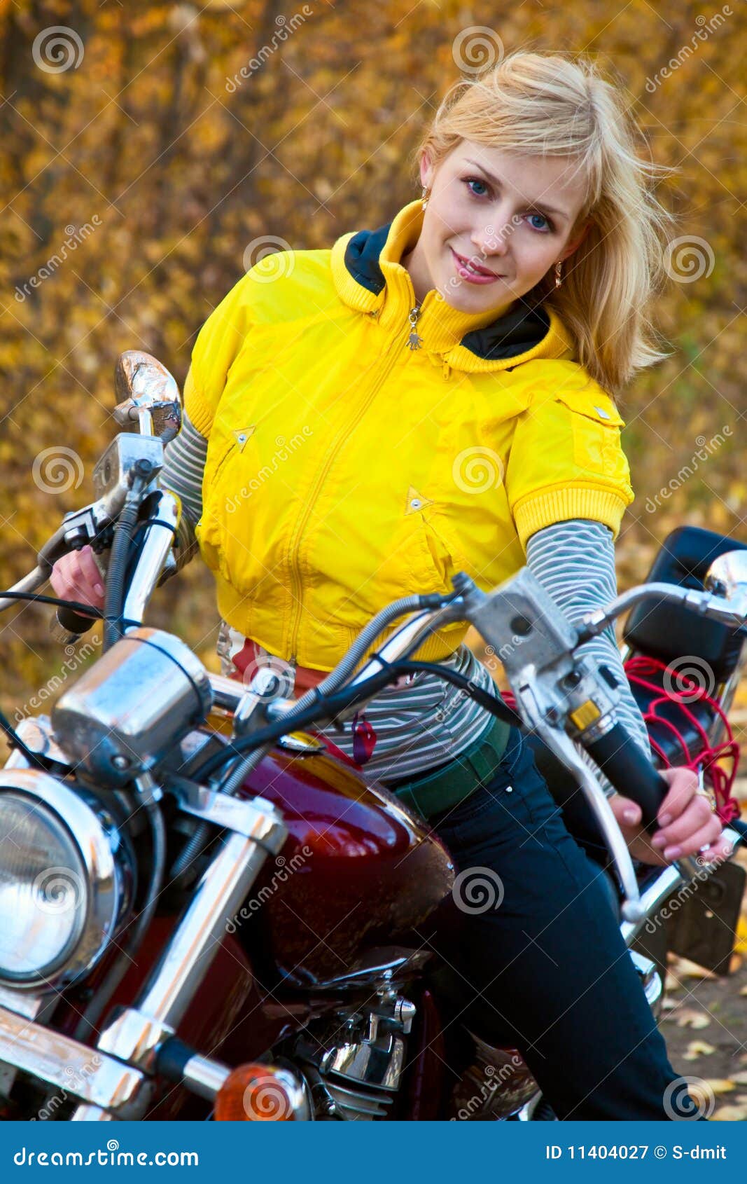 Beautiful female biker stock image. Image of beauty, human 11404027