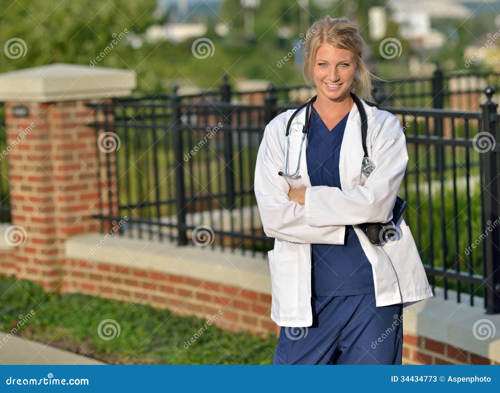Beautiful Female Healthcare Professional Stock Image - Image of blonde ...