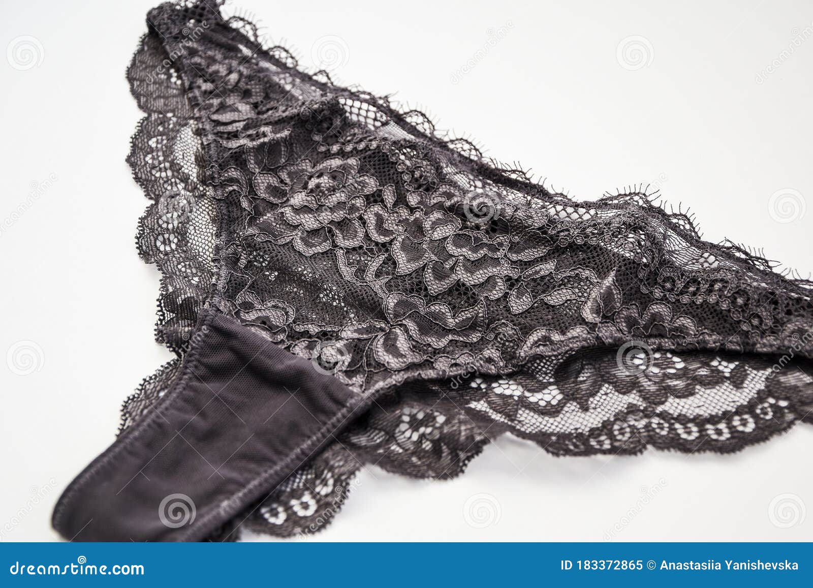 Beautiful Female Lacy Black Panties Isolated on White Background Stock  Image - Image of panty, beauty: 183372865