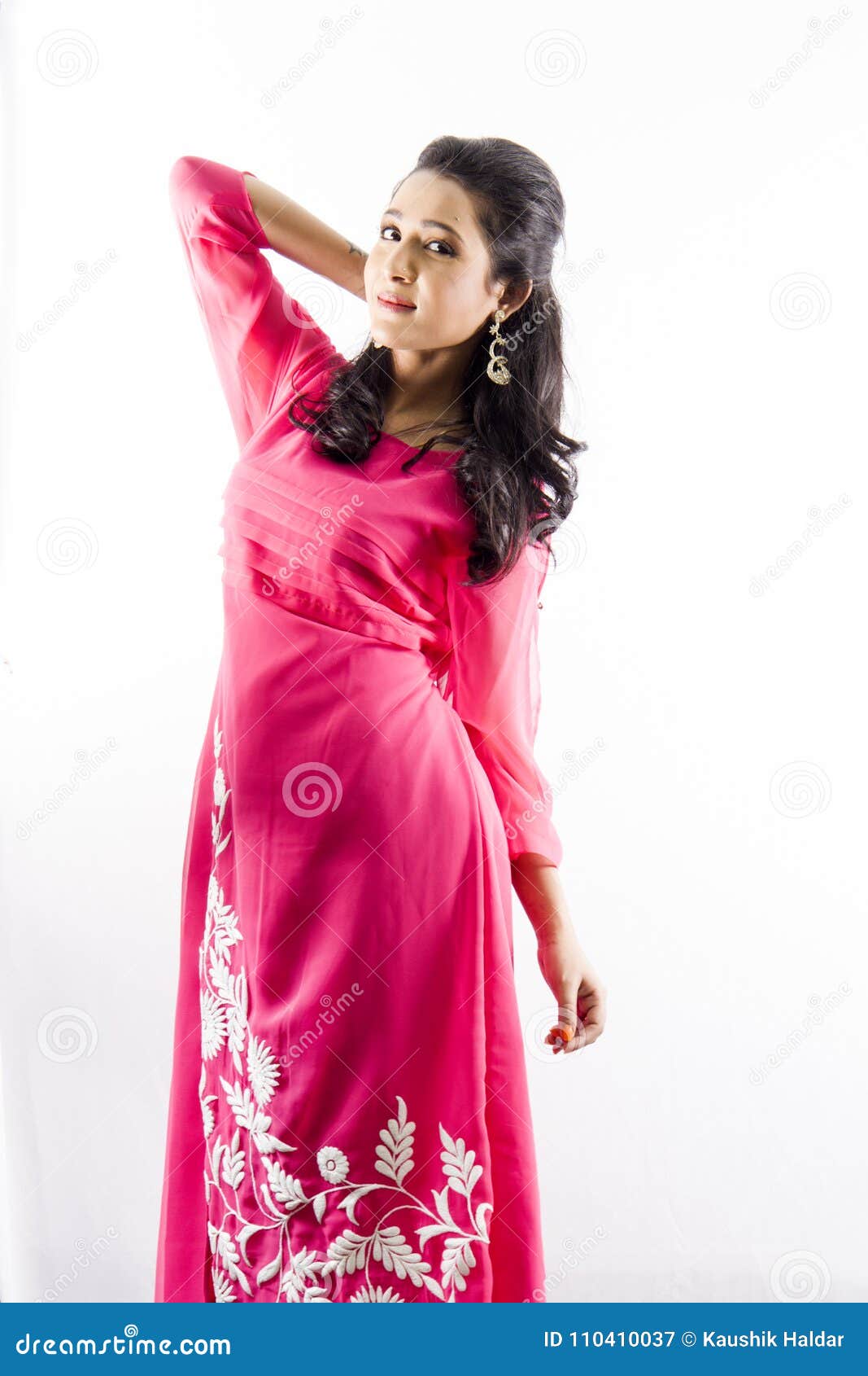 Beautiful Female Model in Indian Kurti Stock Image - Image of beautiful,  indian: 110410037