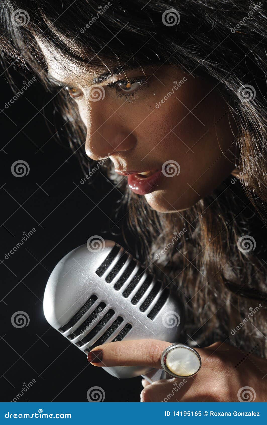 Beautiful female singer stock image. Image of girl, lady 14195165