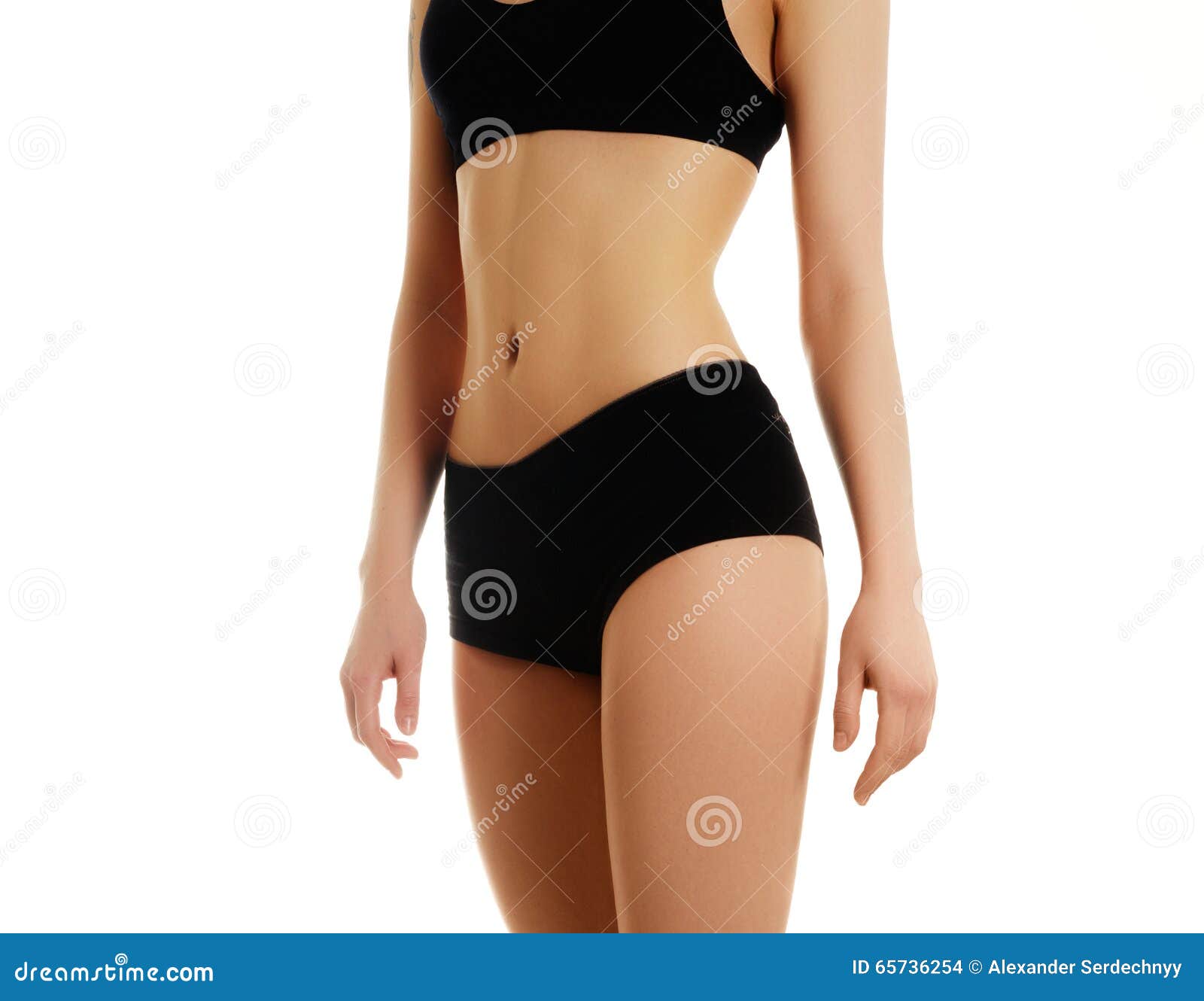 Beautiful Female Slim Body. Beauty Part of Female Body Stock Photo