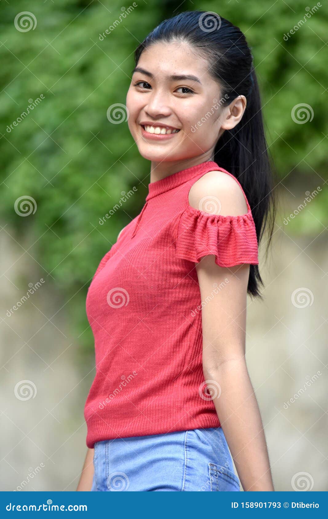 A Beautiful Filipina Teen Girl Smiling Stock Image Image O