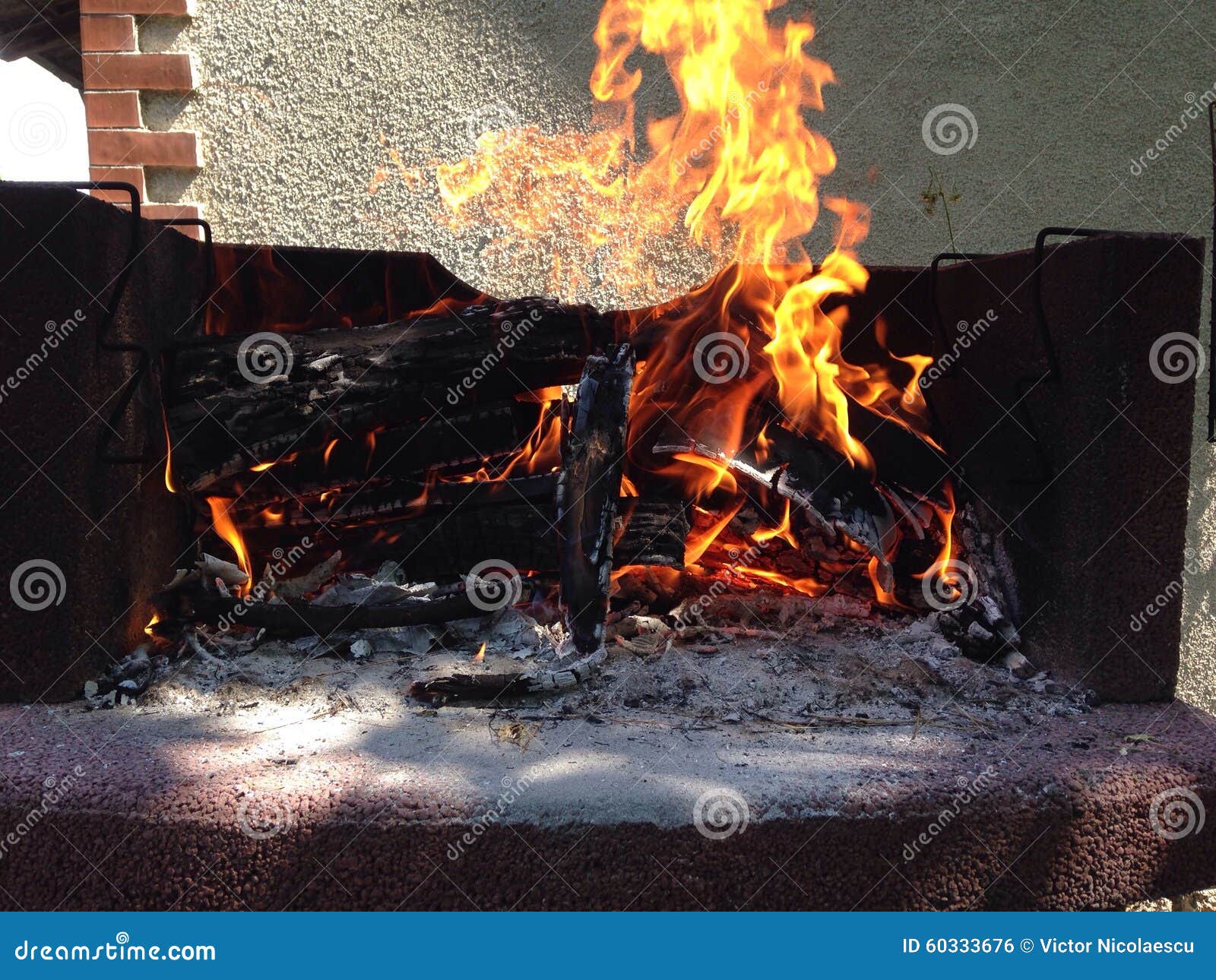 Beautiful Fire Throwing Flames in a Fireplace Stock Photo Image of fireplace, party 60333676