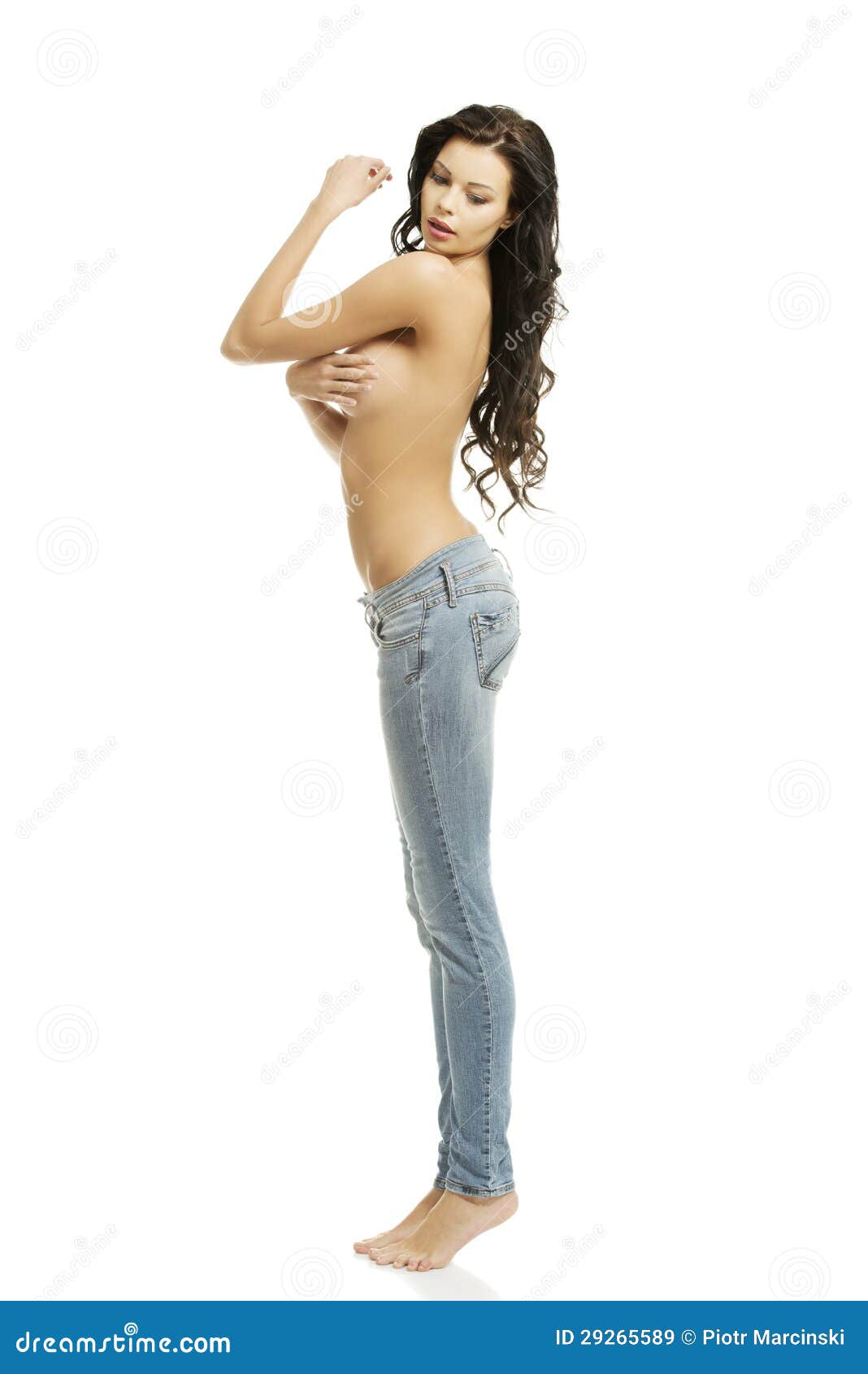 Hot Topless In Jeans