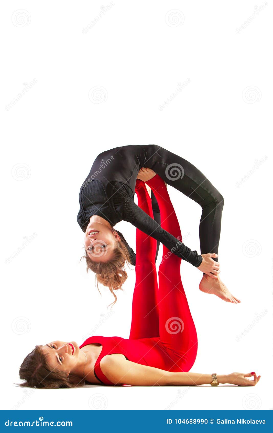 Beautiful Flexible Woman Doing Yoga 