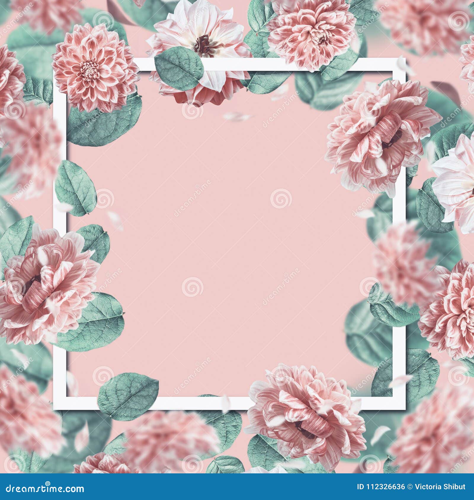Light Pink Peach Yellow Flowers w/ Leaves Pastel Floral Wallpaper Border W1171 