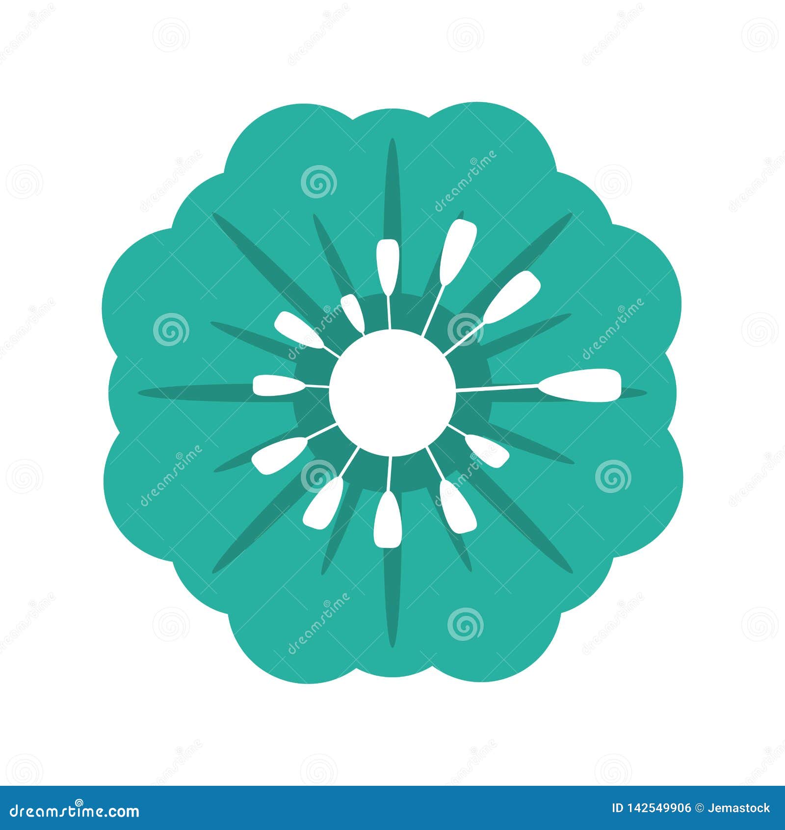 Beautiful Flower Cartoon Isolated Stock Vector Illustration of cartoon, blossom 142549906