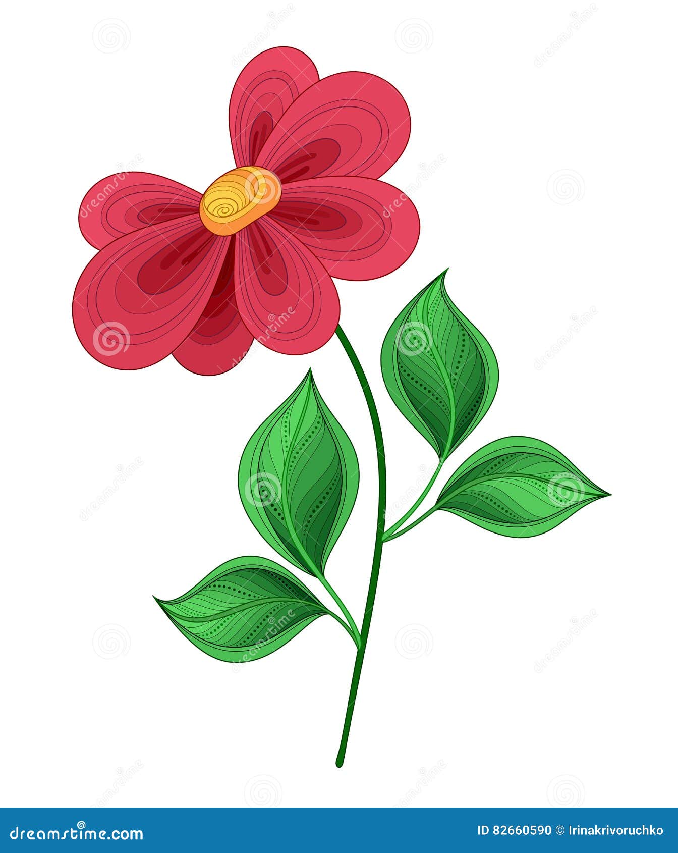 Beautiful Flower stock vector. Illustration of composition 82660590