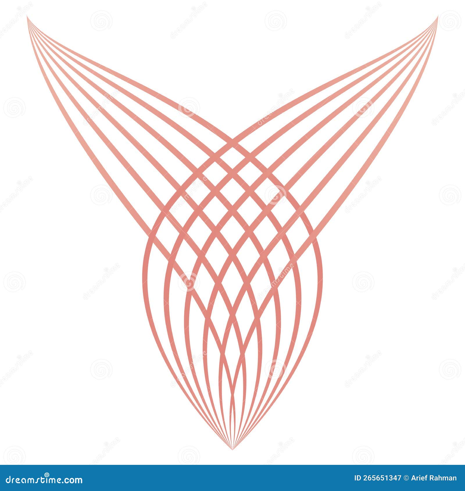 Beautiful Flower Petals, Flower Line Design Stock Vector Illustration