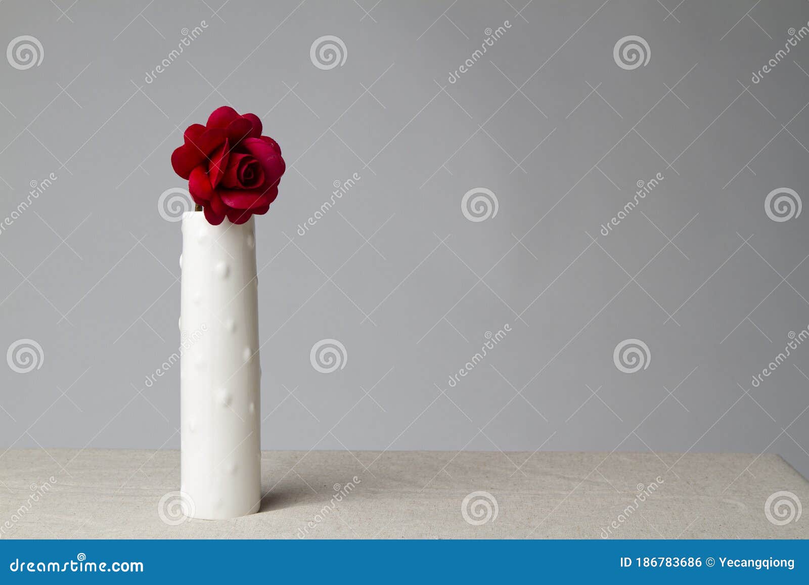 Beautiful Flower Vase with a Red Flower in it Stock Photo Image of