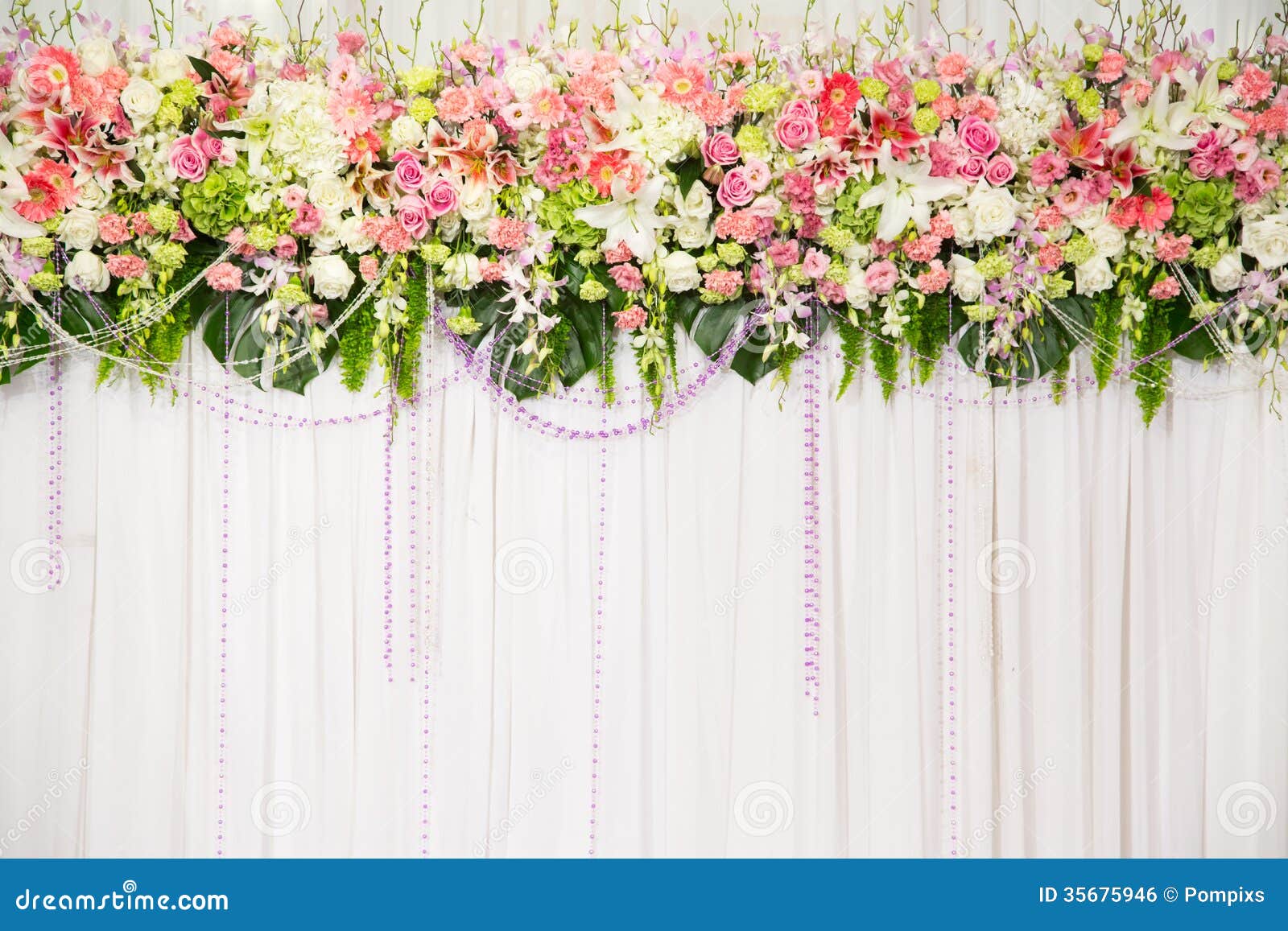 Beautiful Flower Wedding Decoration Stock Photo - Image of blossom,  arrangement: 35675946