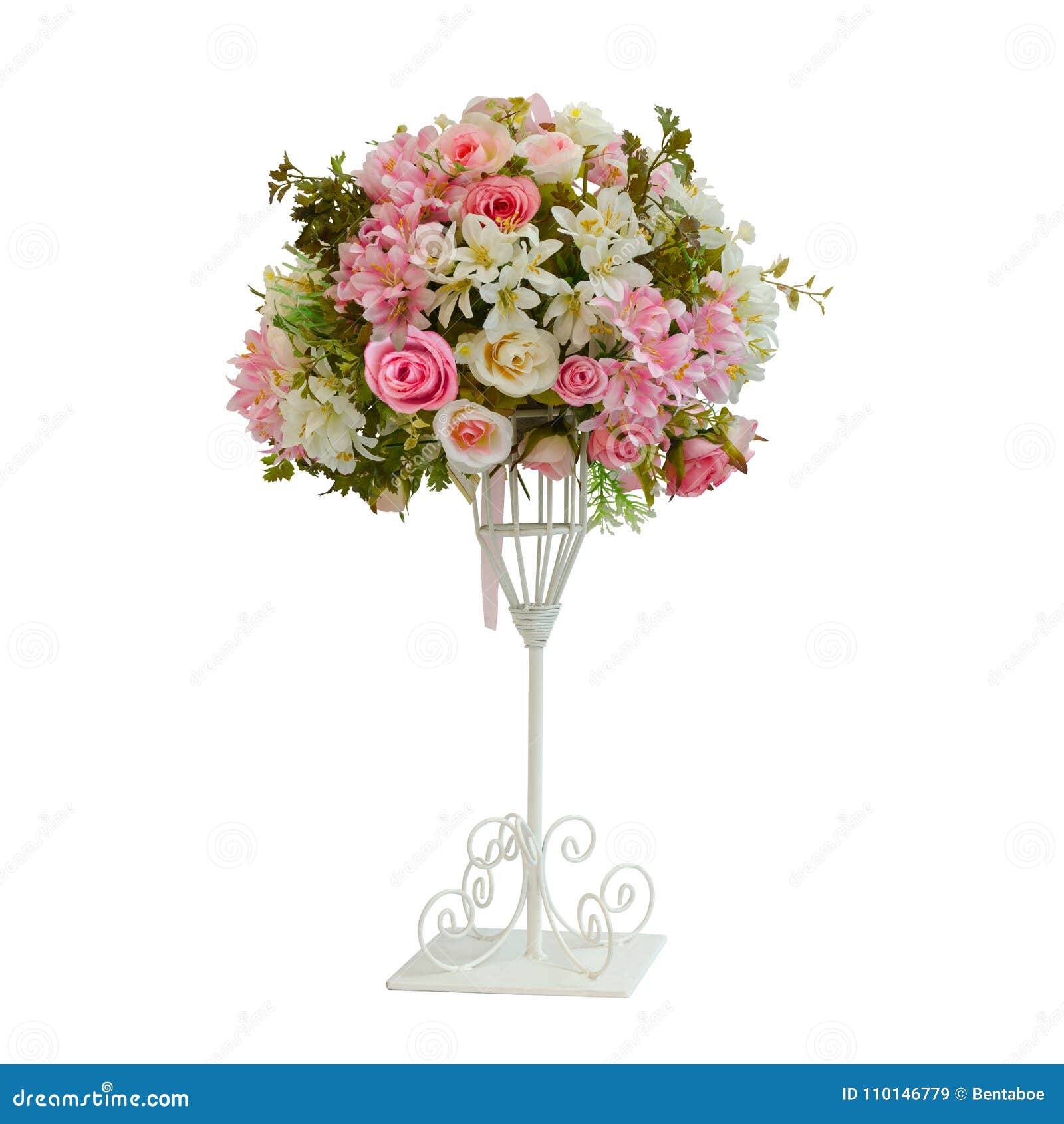 Beautiful Flowers in Arrangement Isolated on White Background Stock Image Image of colored