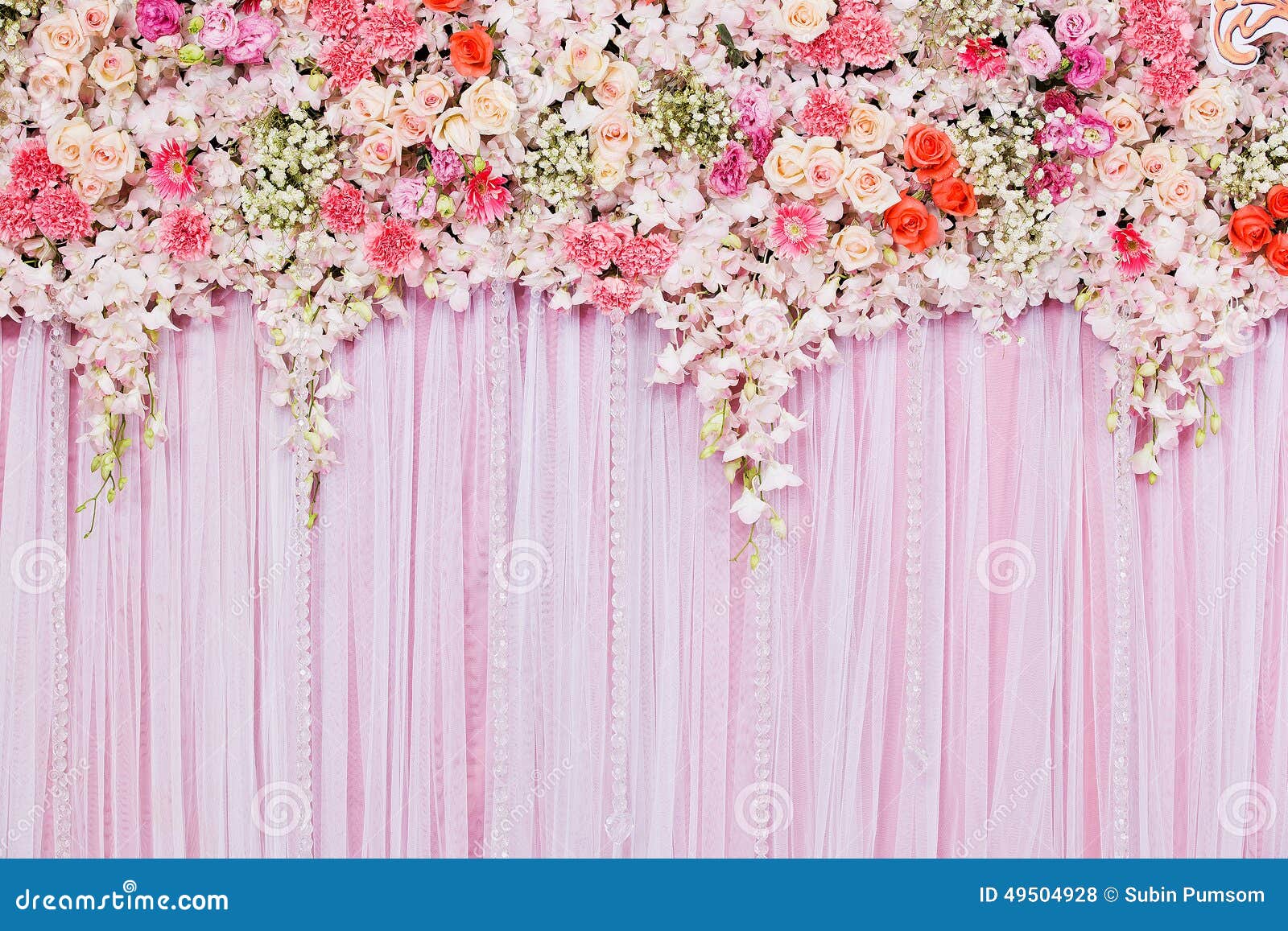 Beautiful Flowers Background Stock Photo - Image of flowers, curtain ...