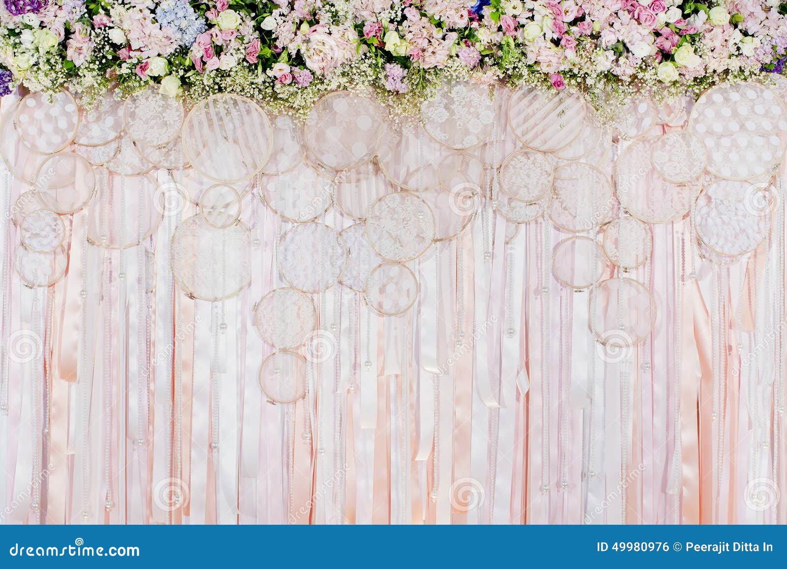 Beautiful Flowers Background For Wedding Scene Stock Photo Image of
