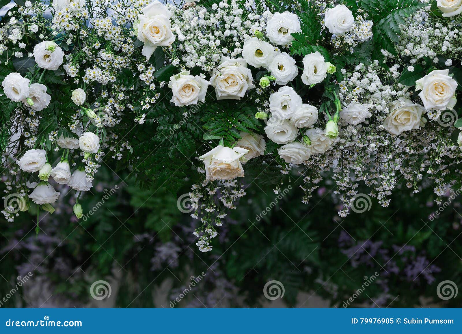 Beautiful Flowers Background for Wedding Scene Stock Image Image of