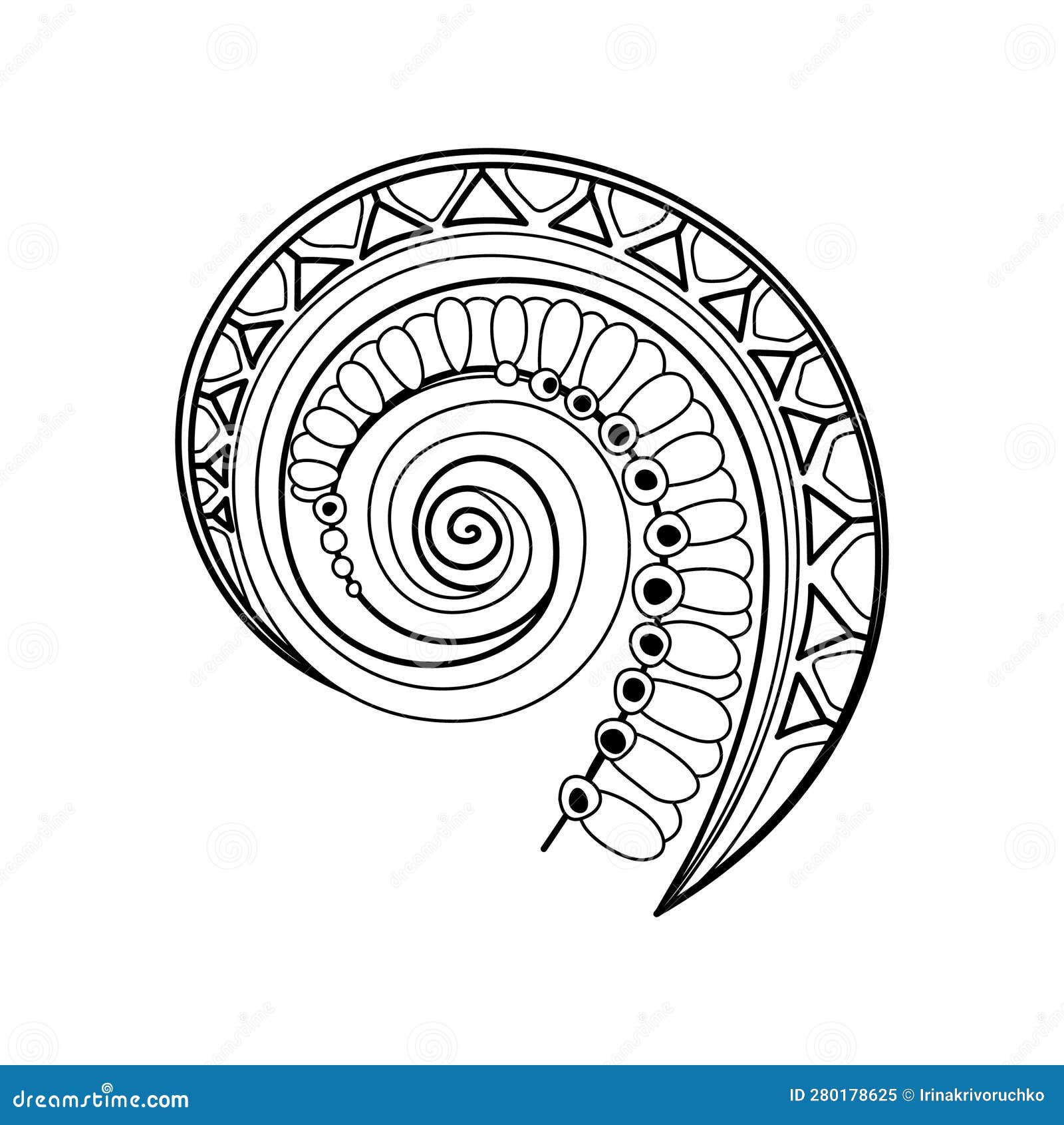 beautiful folkloric indian paisley swirl, nature inspired  
