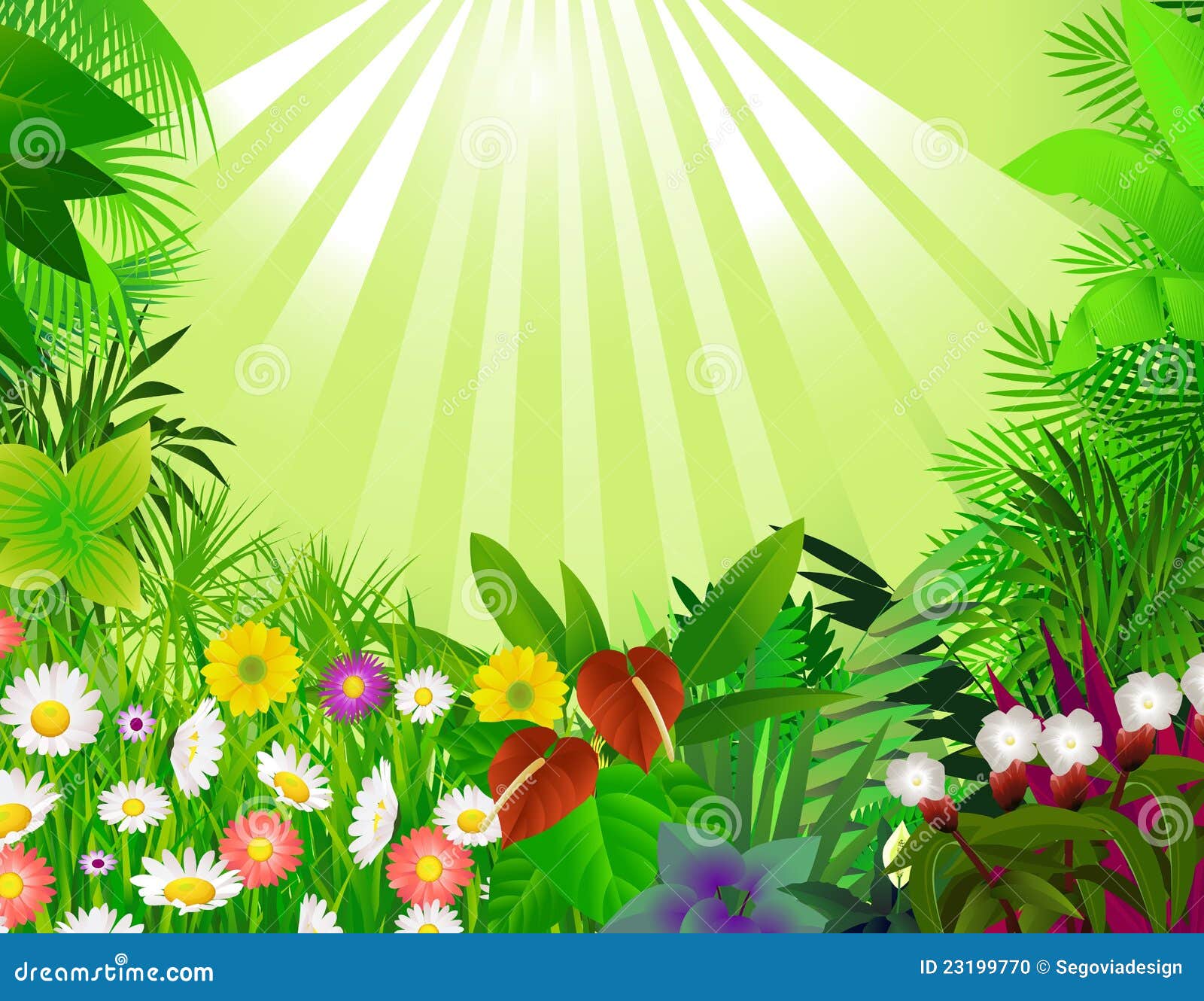 Beautiful Forest Background Stock Vector - Image: 23199770
