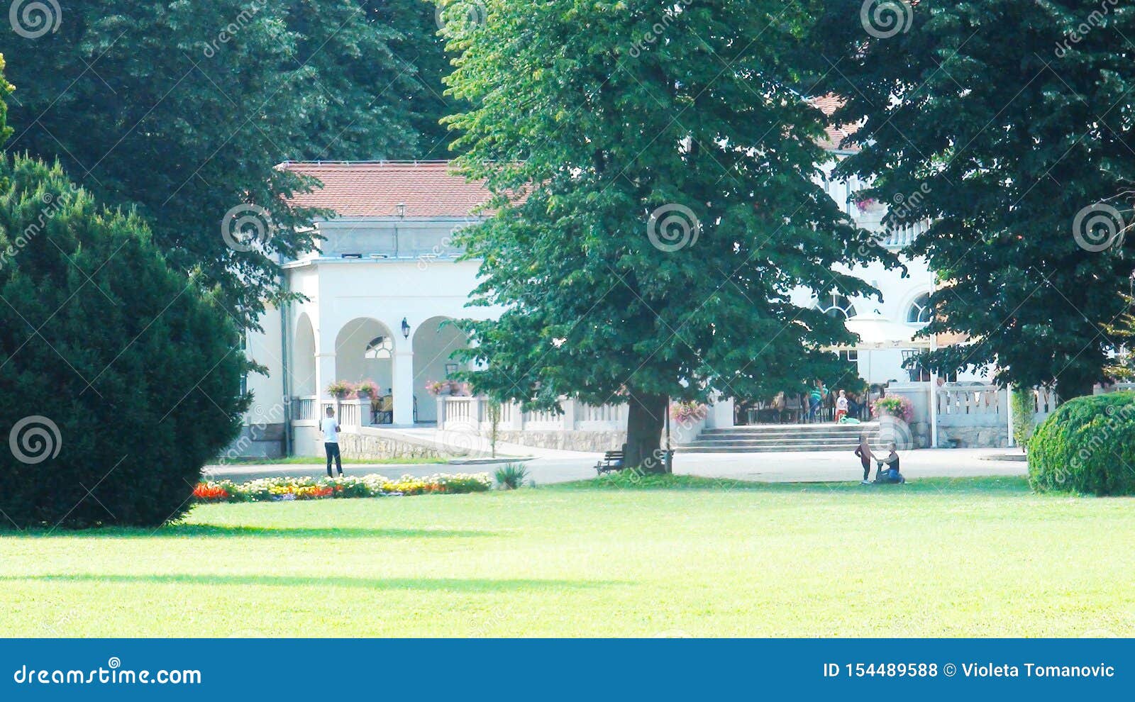 Beautiful Formal Garden Park With Architecture In Mefical Spa