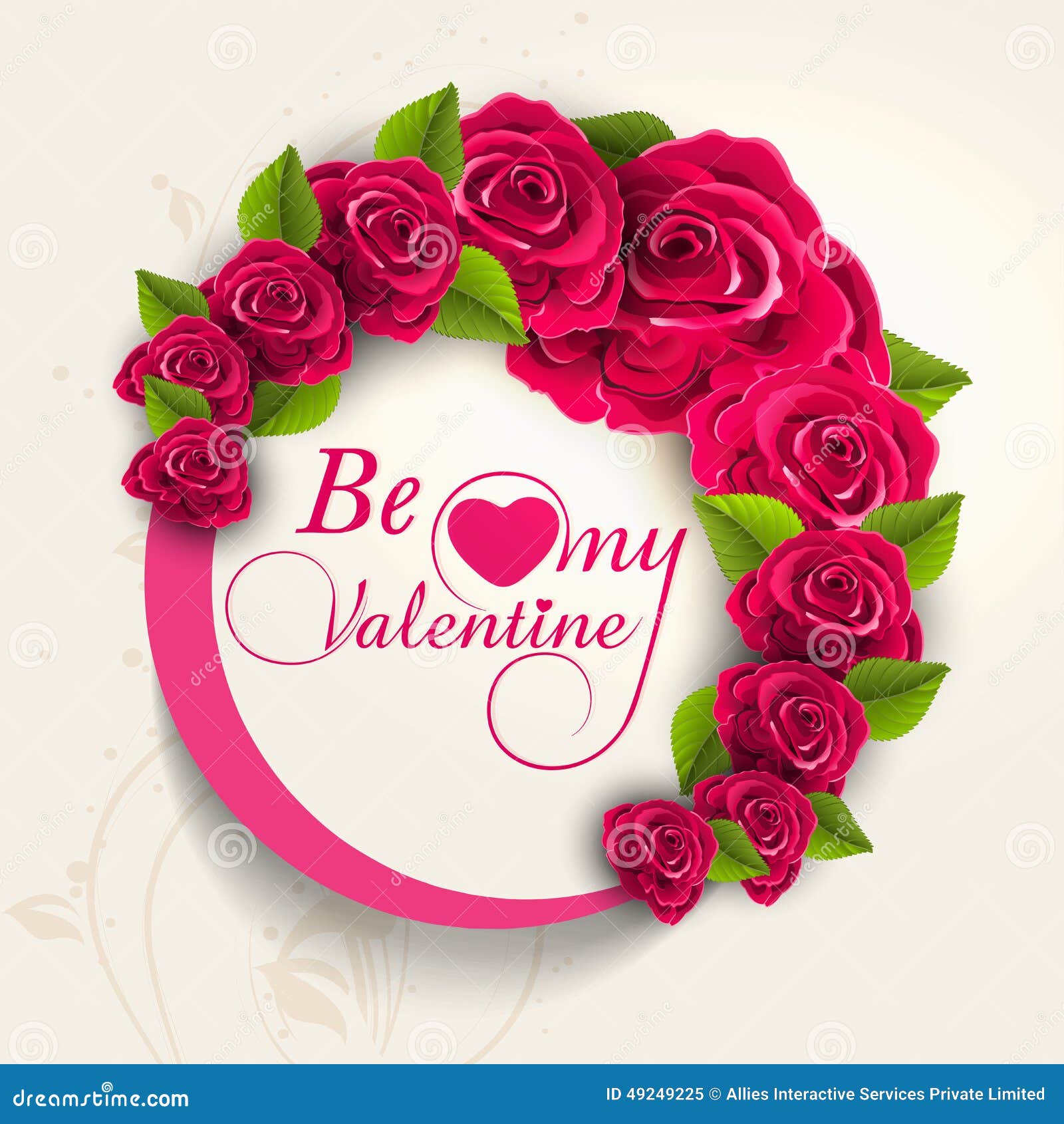 Happy valentines day festive card beautiful Vector Image
