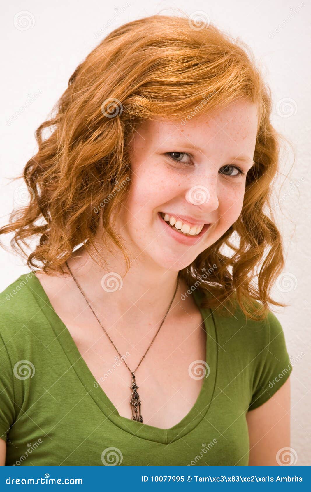 Beautiful Freckled Girl Royalty-Free Stock Image Cartoo picture