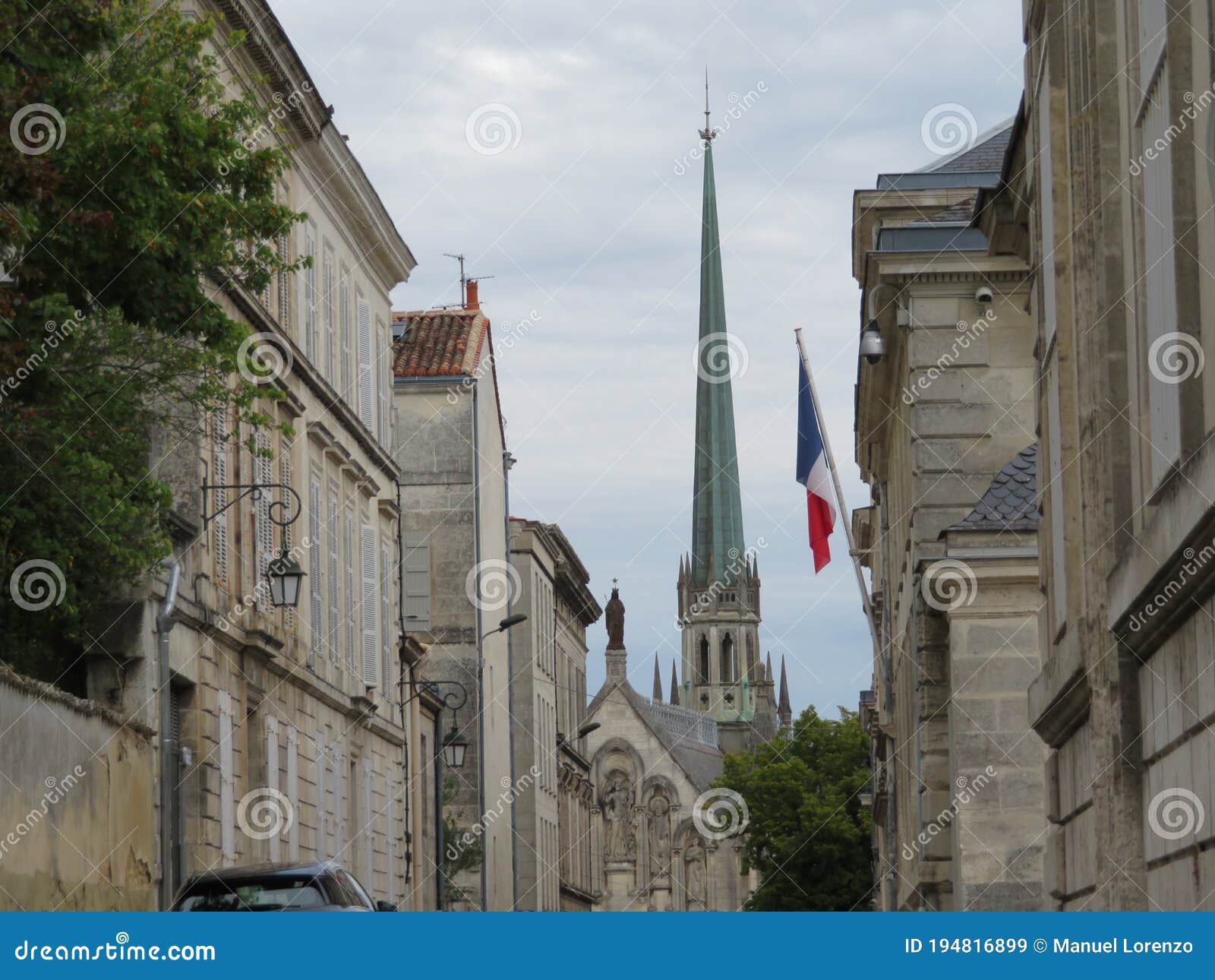 beautiful french city with old buildings large churches