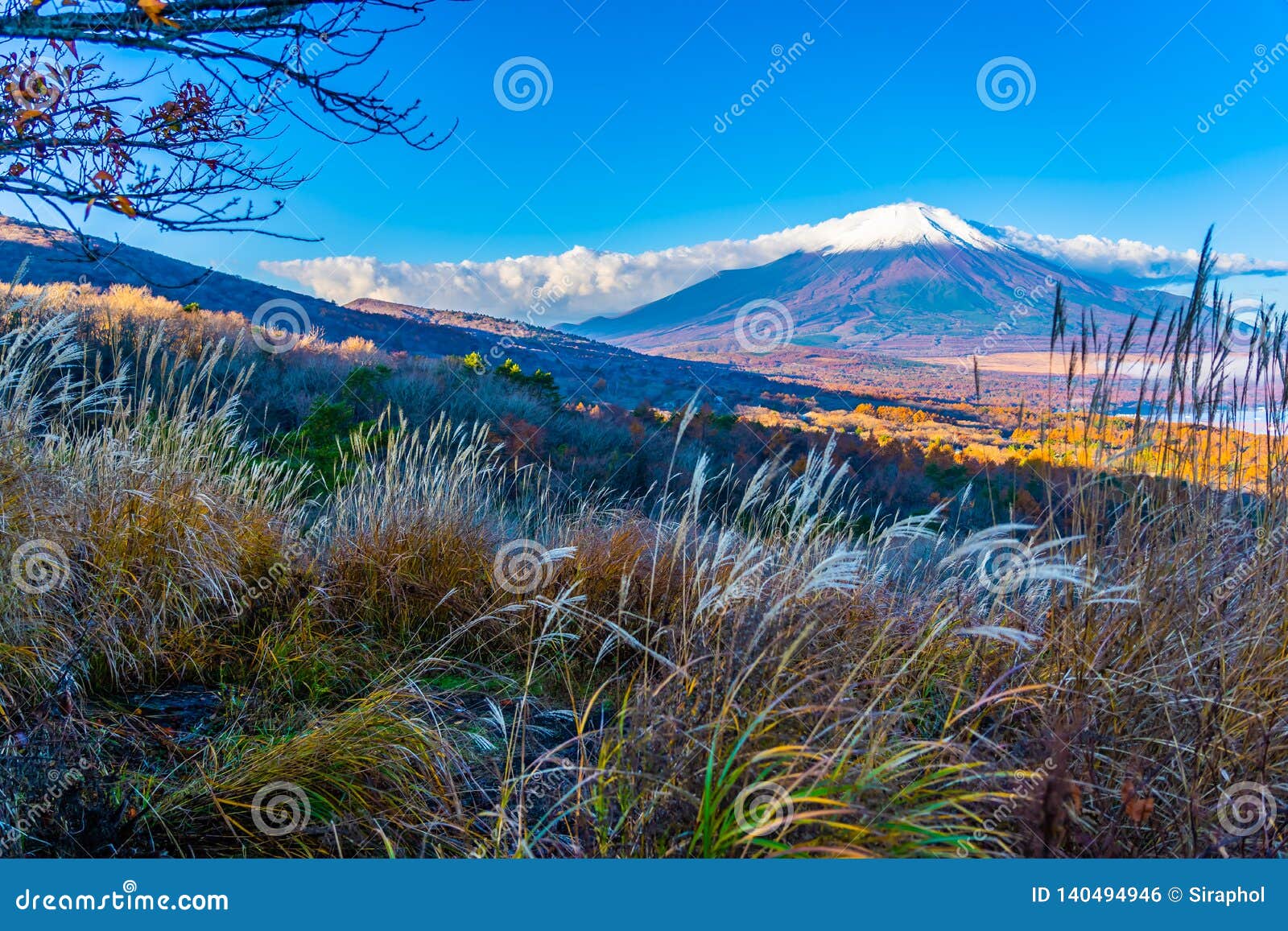 beautiful fuji mountain in yamanakako or yamanaka lake