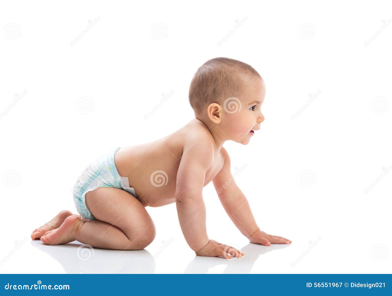 beautiful funny baby learn how to crawling