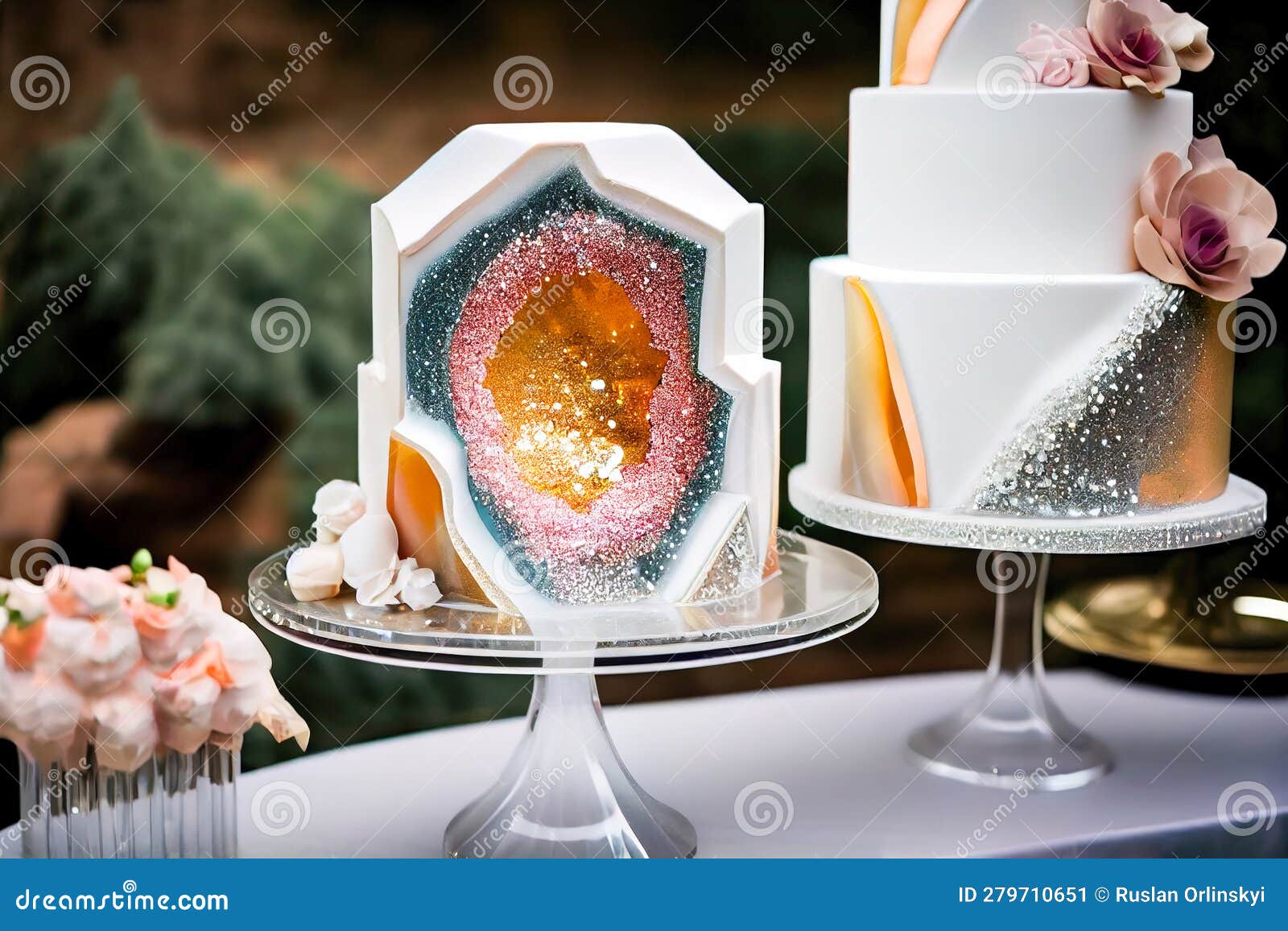 CRYSTAL CAKE TABLE - Decor Hire Perth